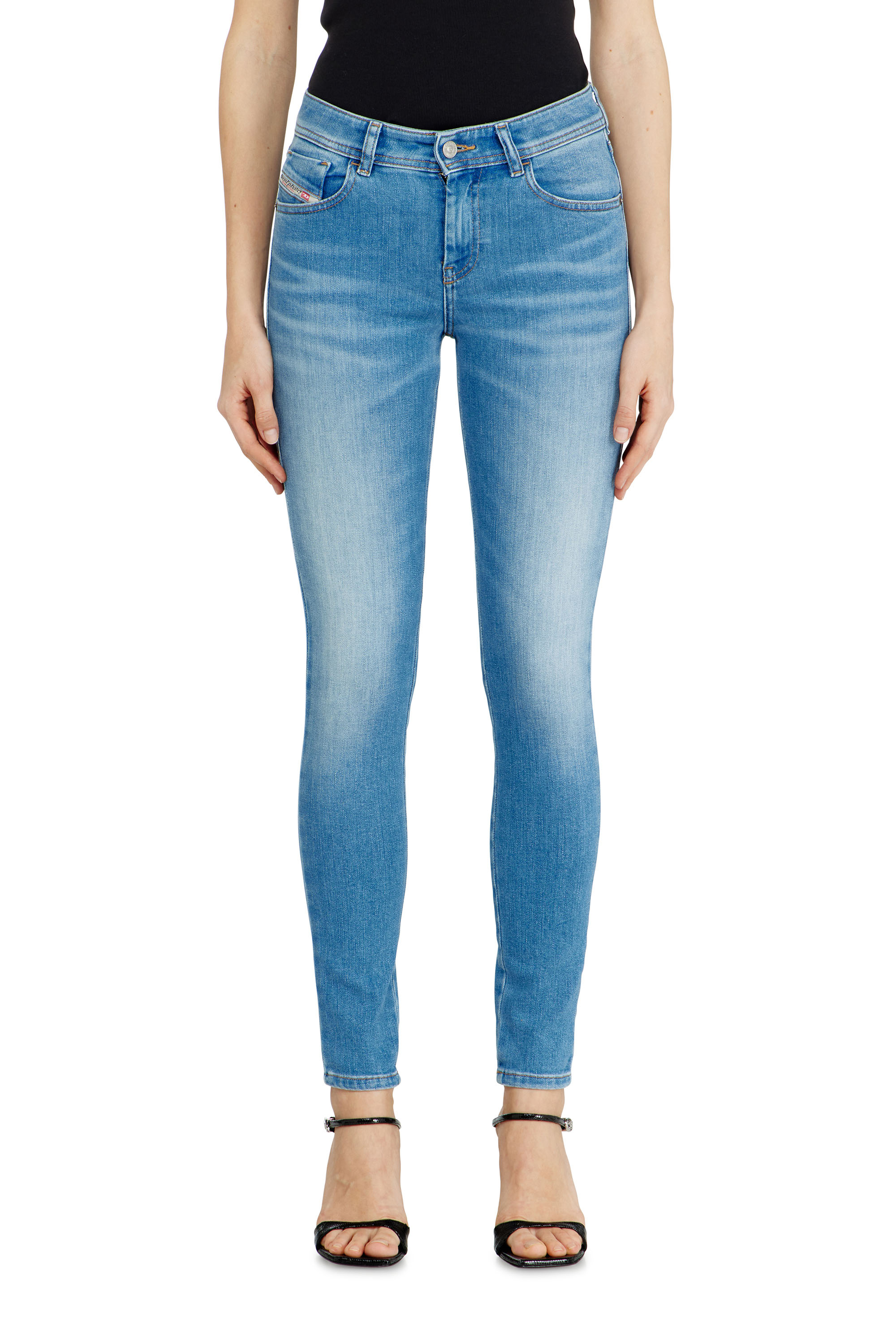 Diesel - Skinny Jeans 2017 Slandy 09L94 Femme, Bleu Clair - Image 4