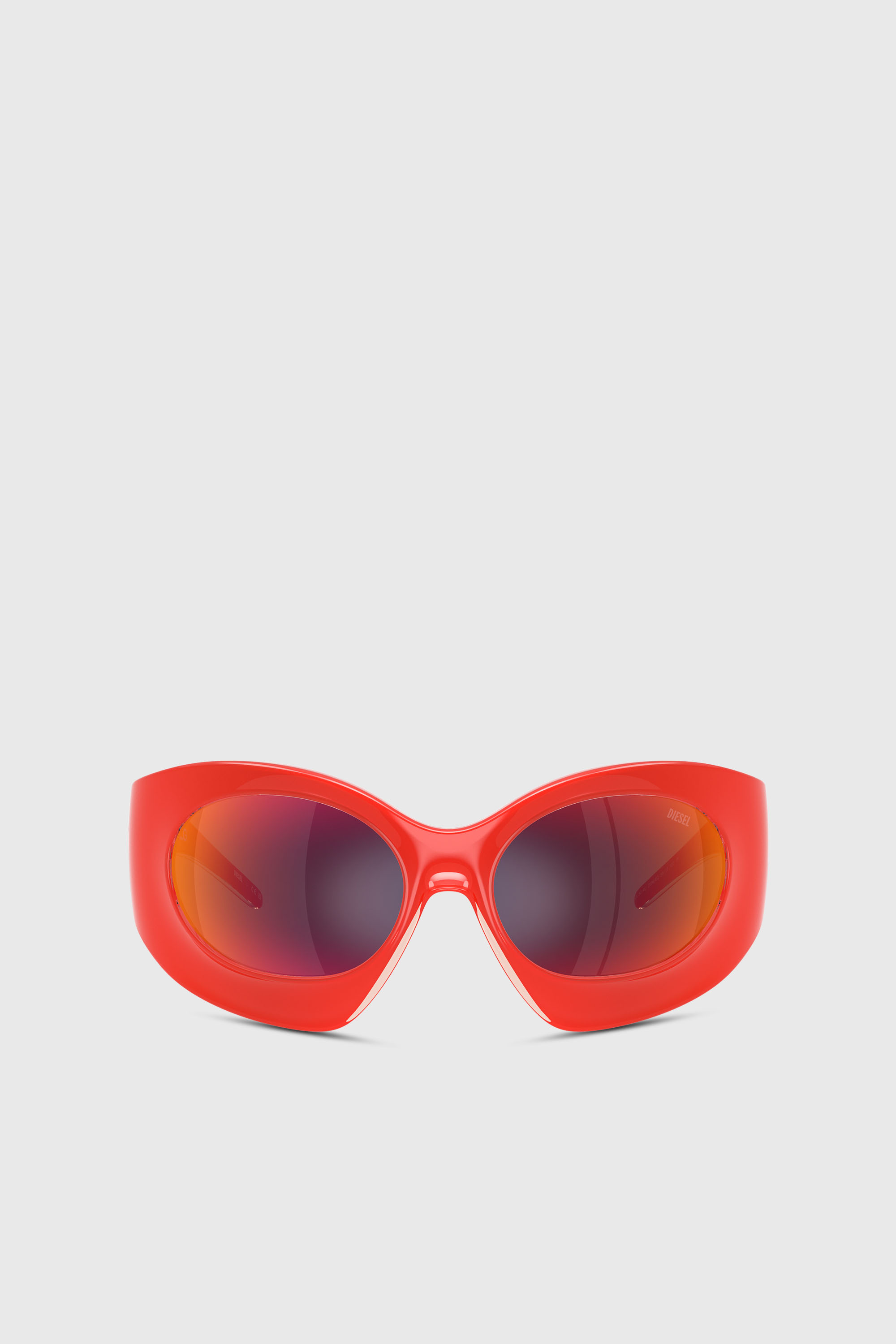 Diesel - Tropik_ta Sunnies, Unisex Sonnenbrille mit Wickelform in Orange - 1