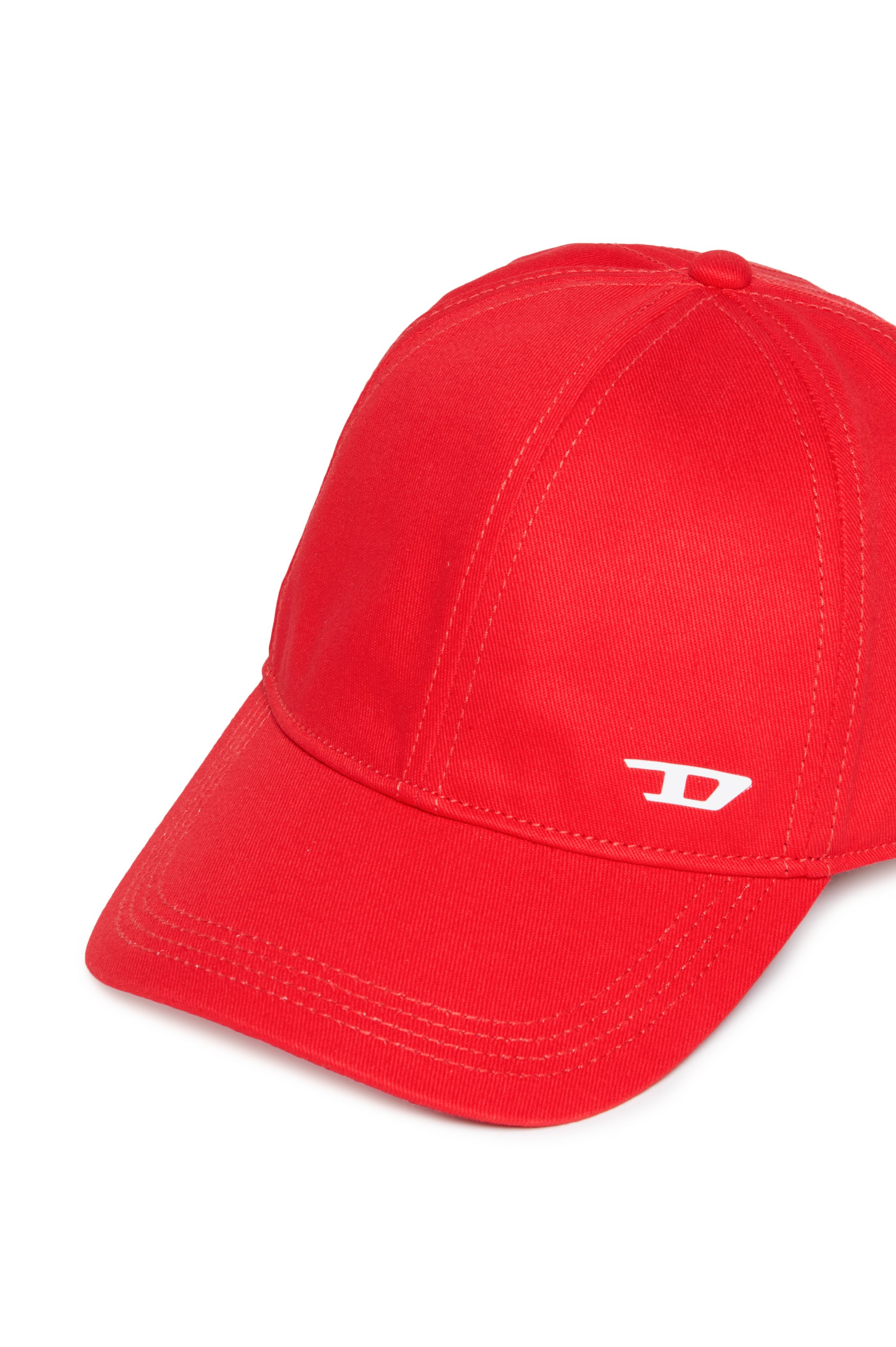 Diesel - FENSID, Berretto da baseball con logo D Uomo in Rosso - 3