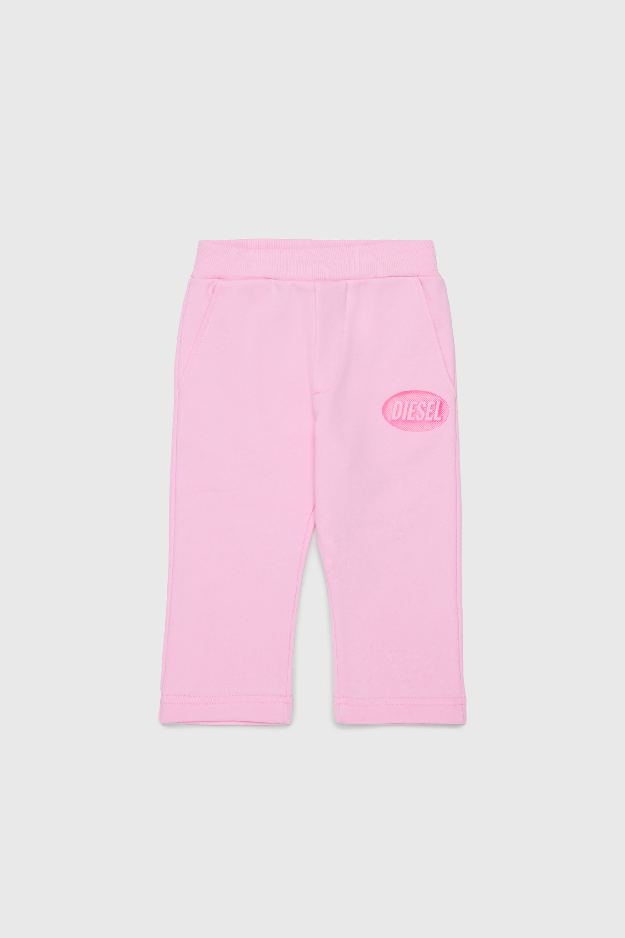 Diesel - PDSELB, Pantalon de surv&ecirc;tement en coton avec logo imprim&eacute; Mixte in Rose - 1
