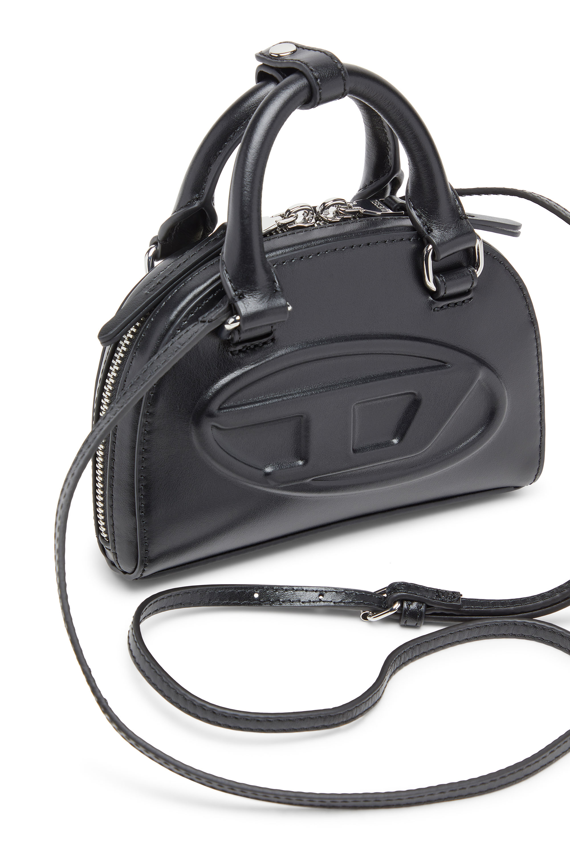 Diesel - 1DR DOME CROSSBODY XS, 1DR Dome-Sac bandoulière mini en cuir nappa Femme in Noir - 5