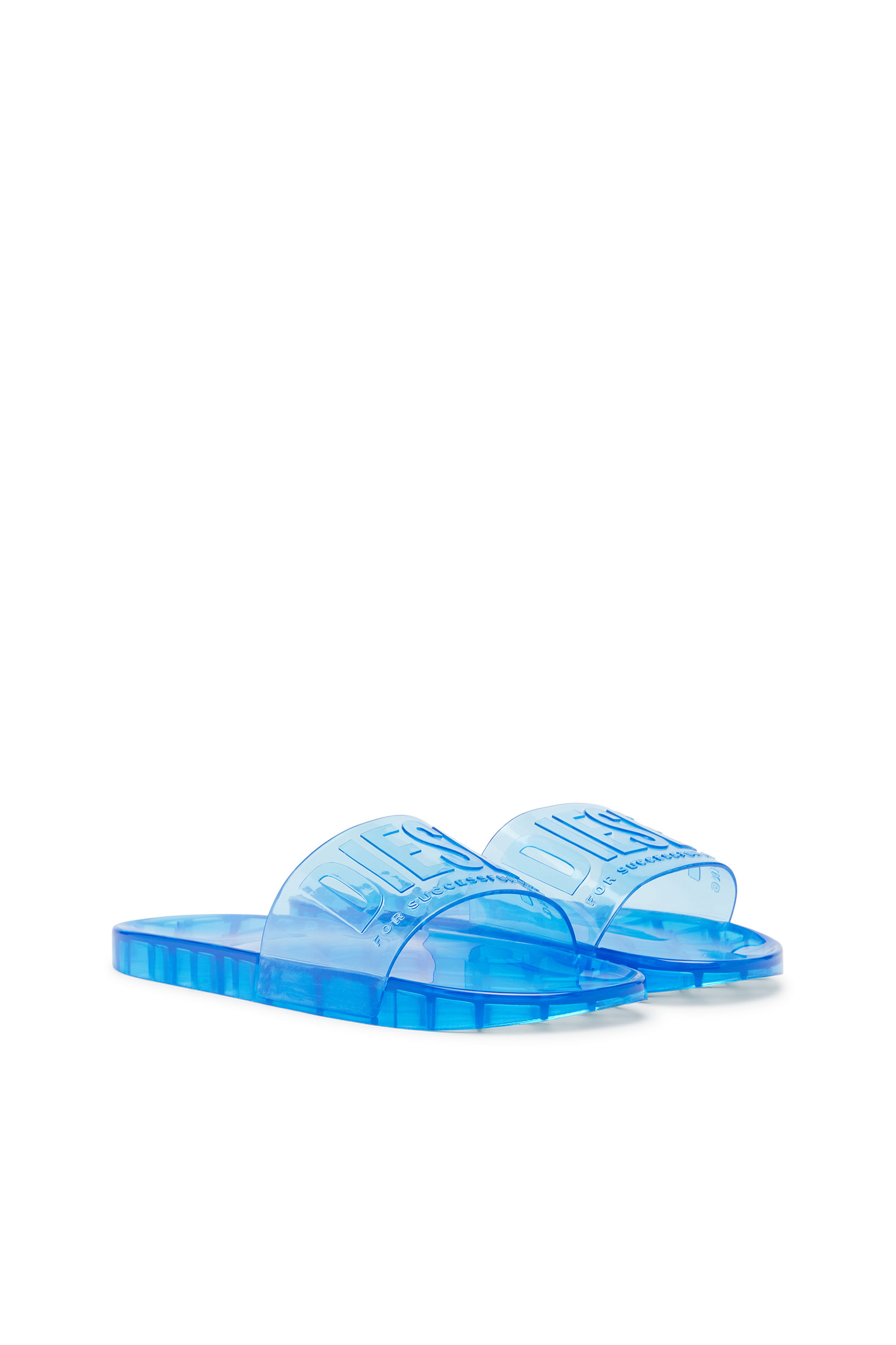 Diesel - SA-KARAIBI GL X, Femme Sa-Karaibi-Claquettes de piscine en PVC transparent in Bleu - Image 2
