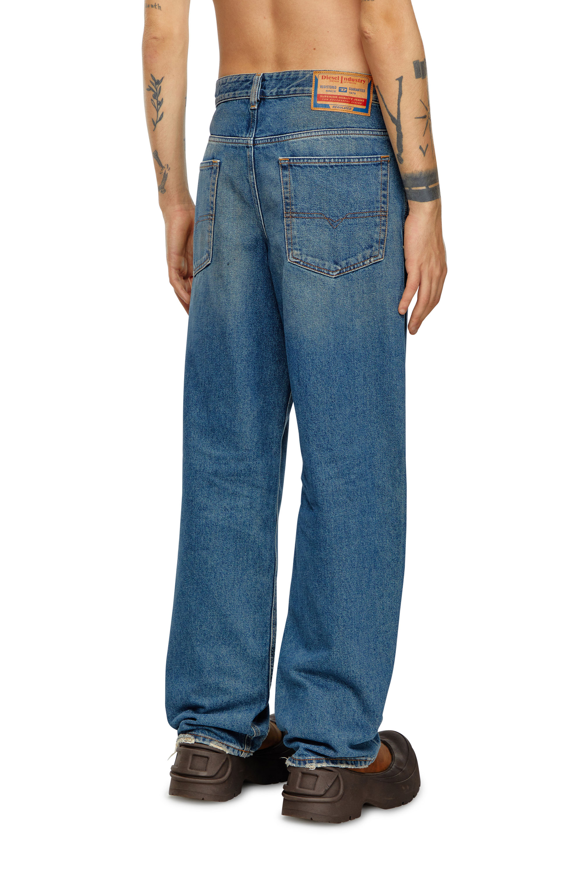 Diesel - Straight Jeans 2001 D-Macro 09J79, Blu medio - Image 4