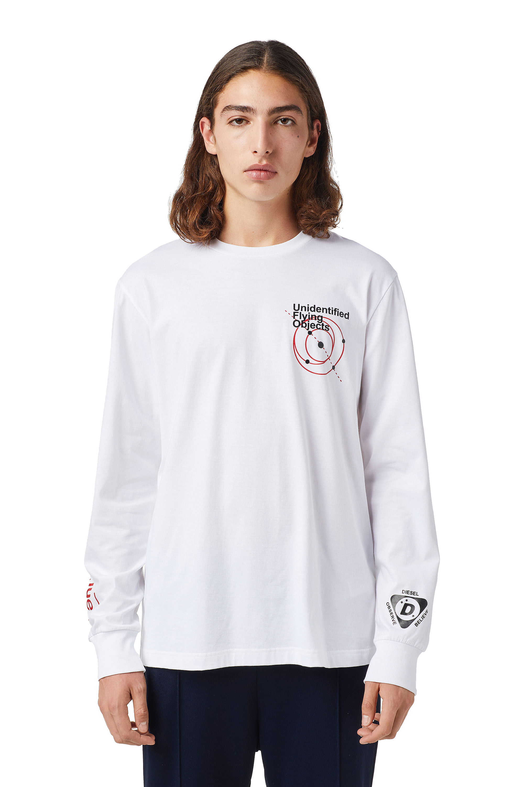 T-JUST-LS-B52, Bianco - T-Shirts