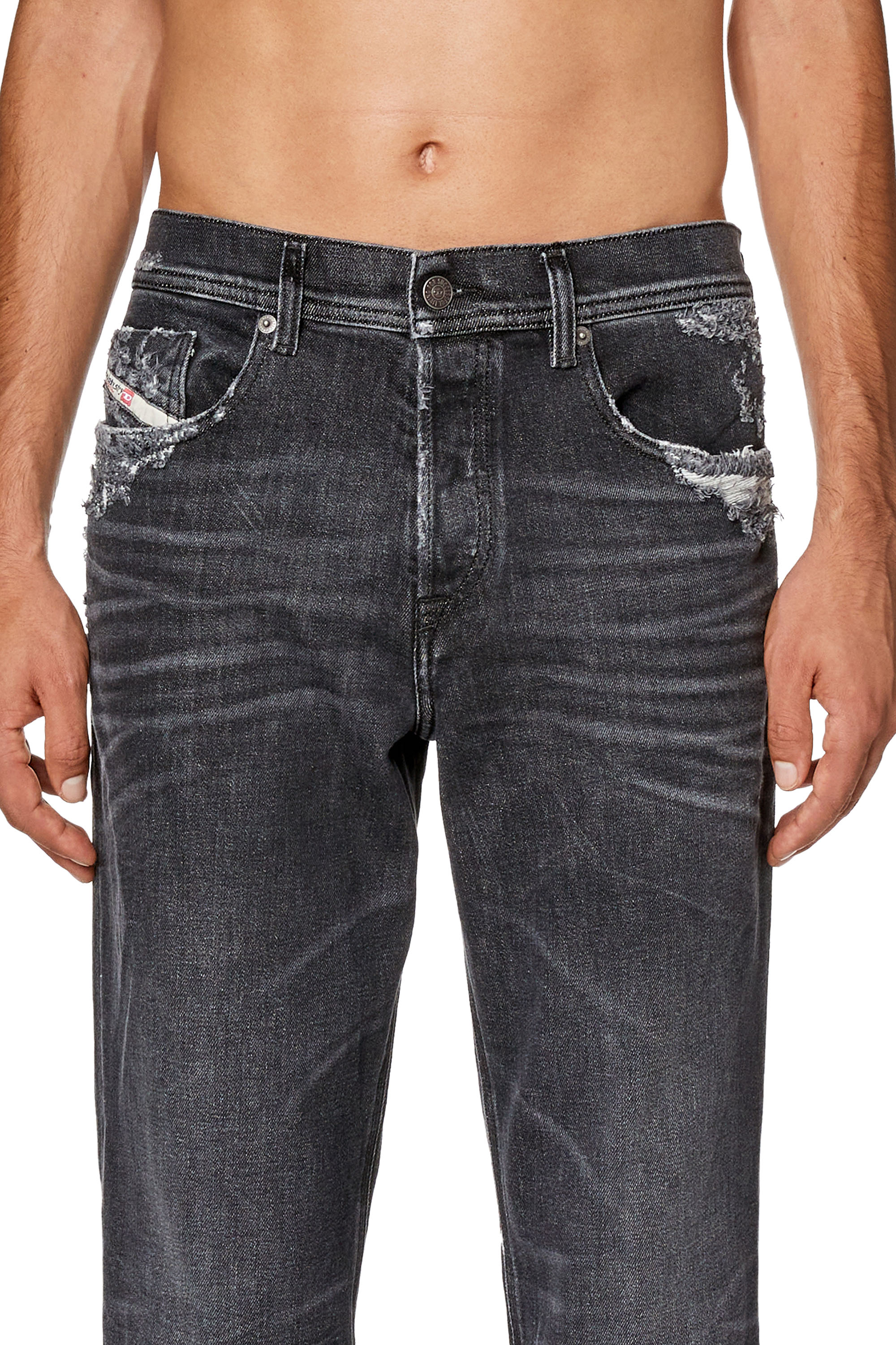 Diesel - Tapered Jeans 2023 D-Finitive 09G23, Nero/Grigio scuro - Image 3