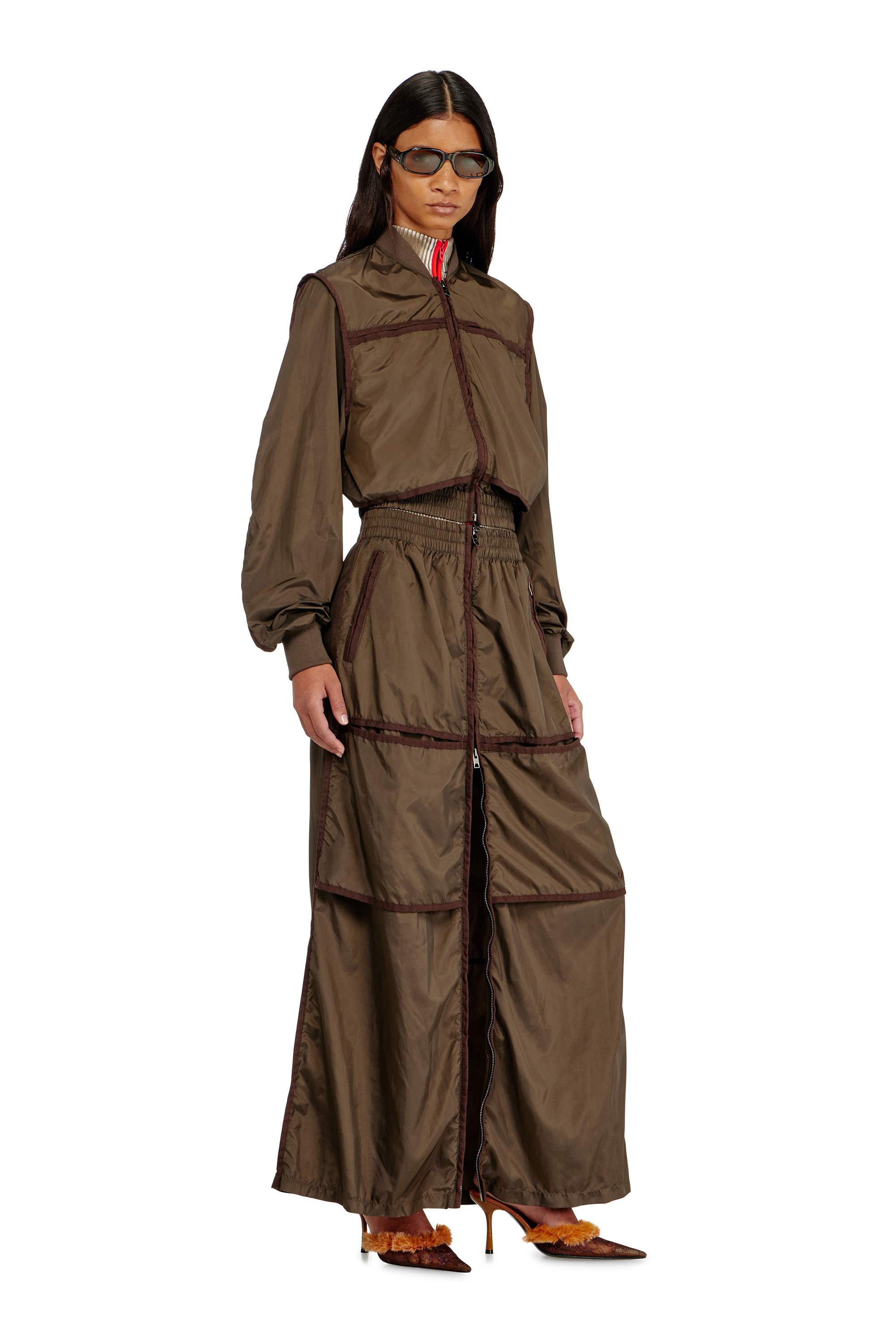 Diesel - G-OTHAM, Damen Nylonjacke mit tonalem Tape in null - 2