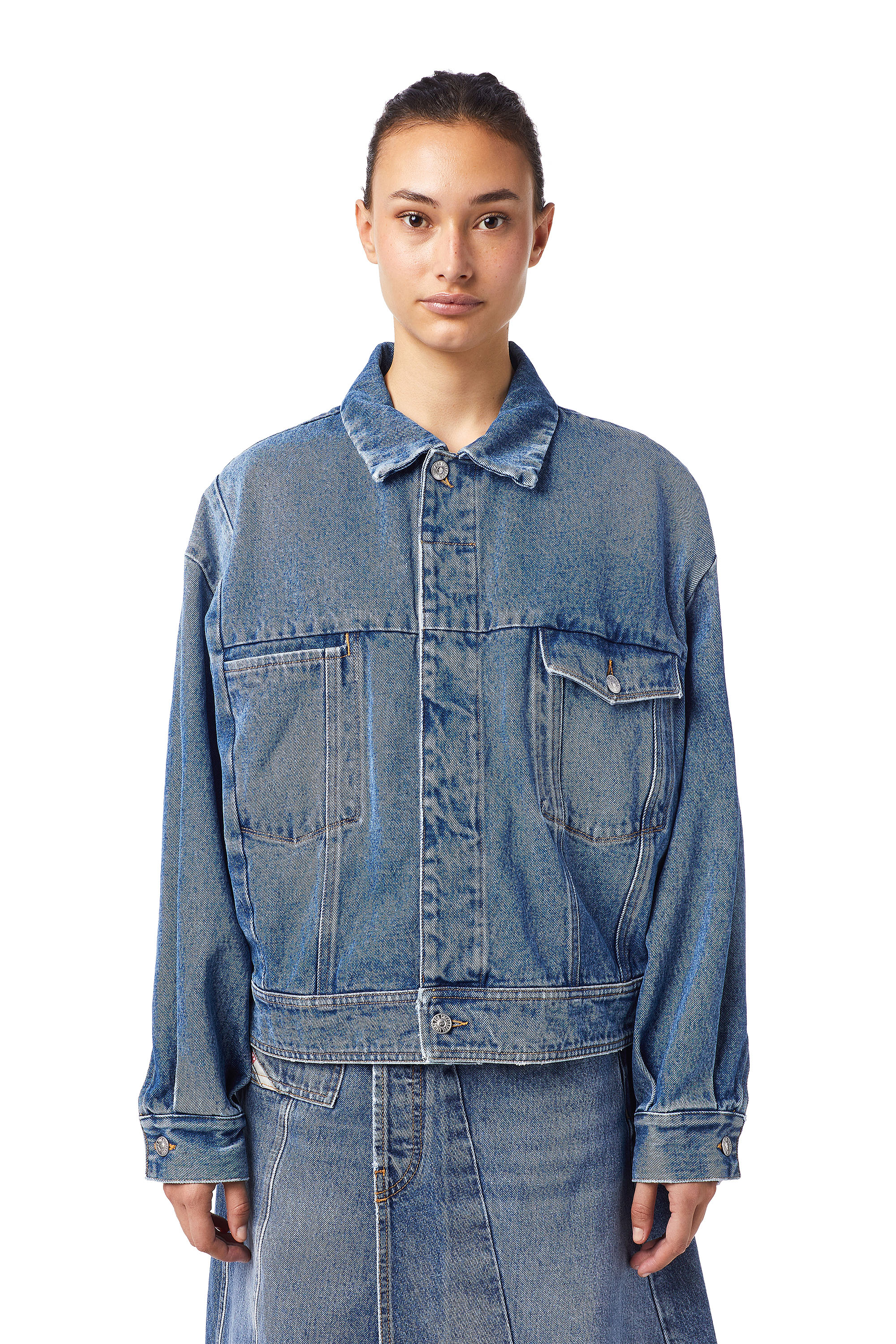 DE-LUCY-SP1, Bleu moyen - Vestes en denim