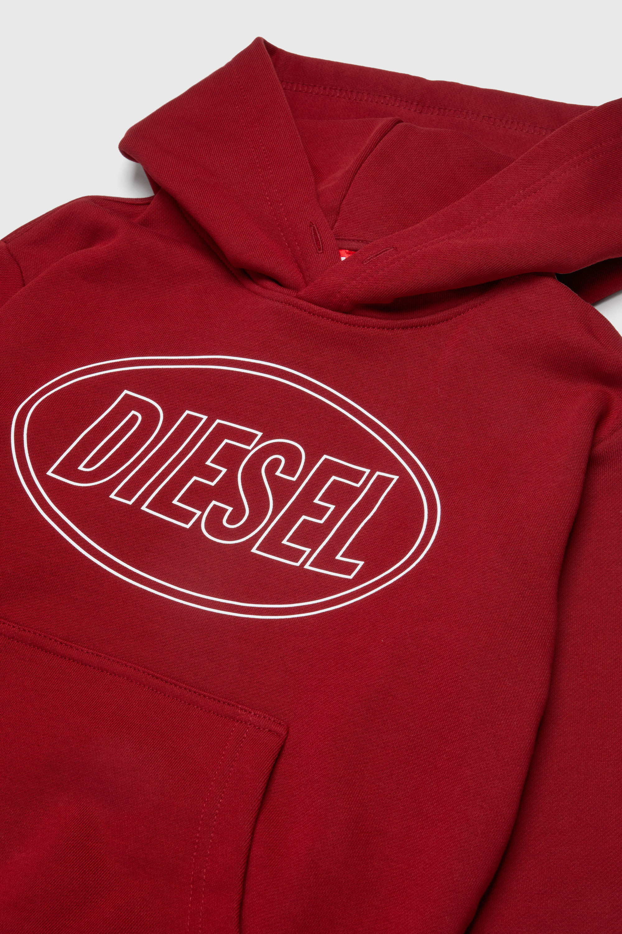 Diesel - SCIRCLEHOOD OVER, Herren Hoodie mit Diesel-Logoprint in Rot - 3