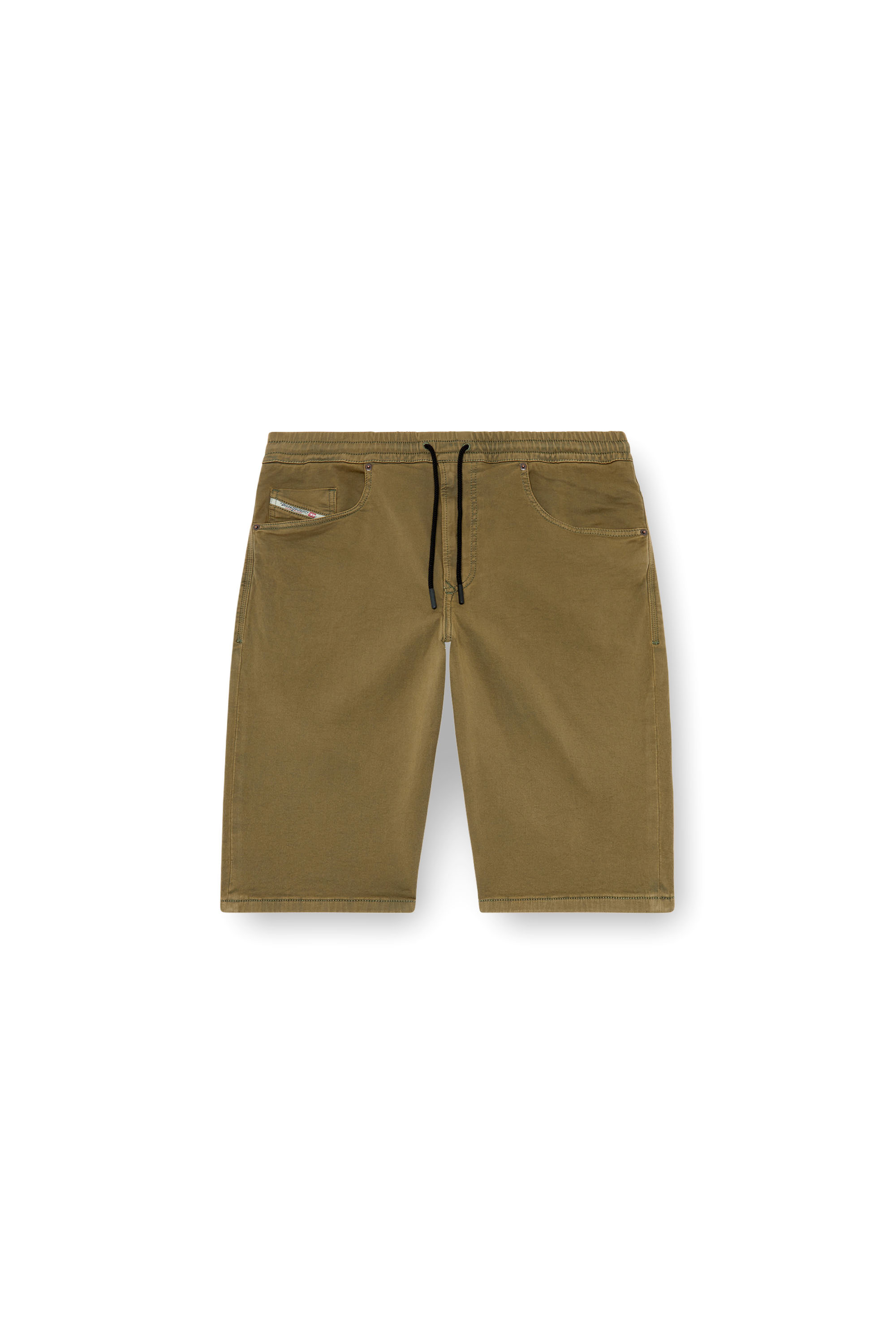 Diesel - 2033 D-KROOLEY-SHORT JOGG, Man Chino shorts in JoggJeans in Green - Image 5