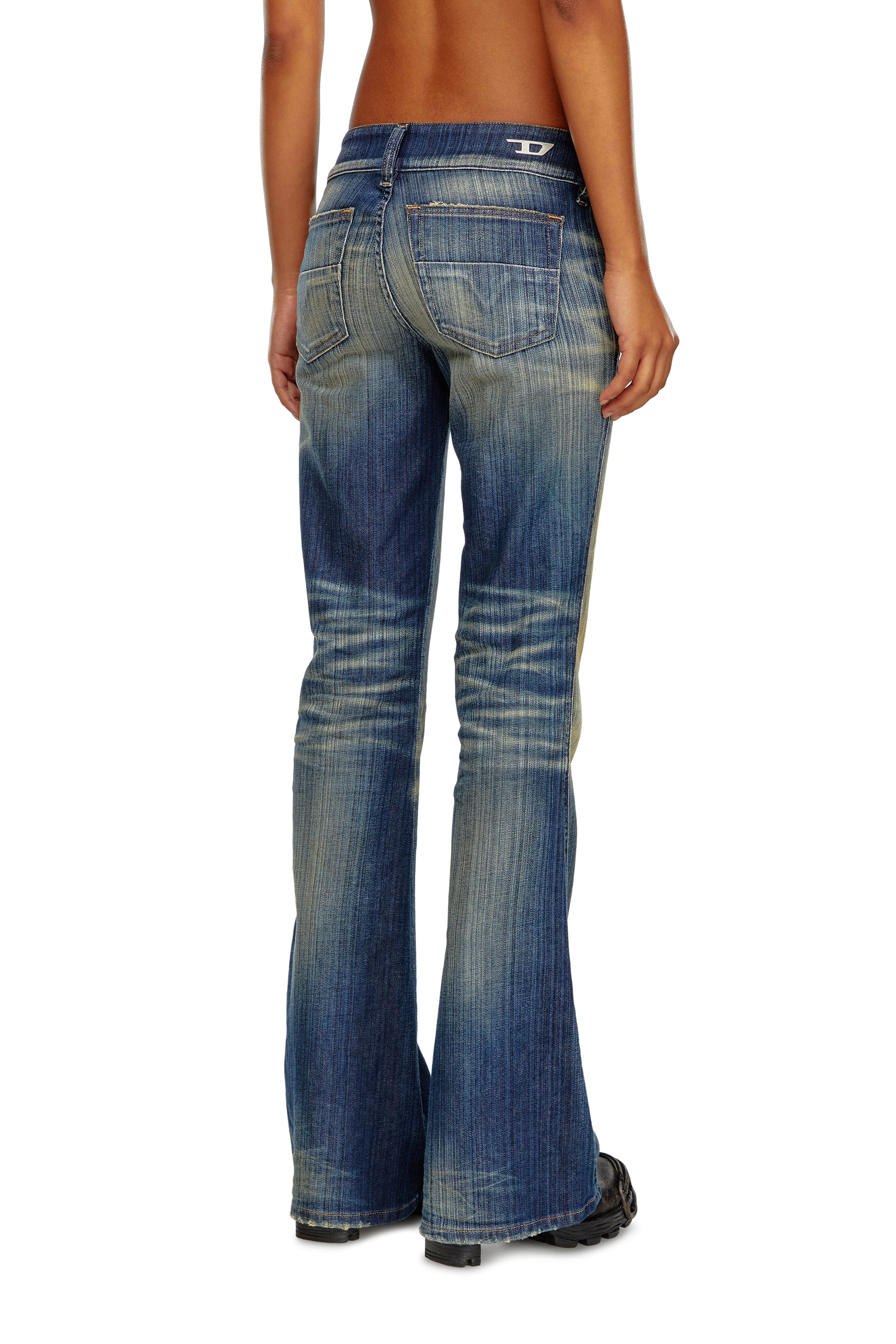 Diesel - Bootcut and Flare Jeans D-Hush 09J46, Blu Scuro - Image 3