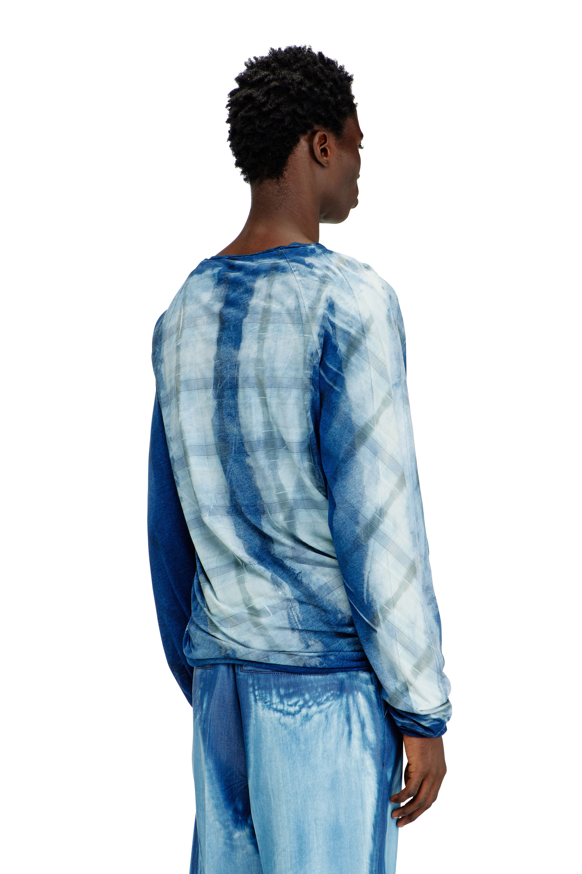 Diesel - T-ANTON-A, Top a strati effetto X-Ray Uomo in Blu - 4