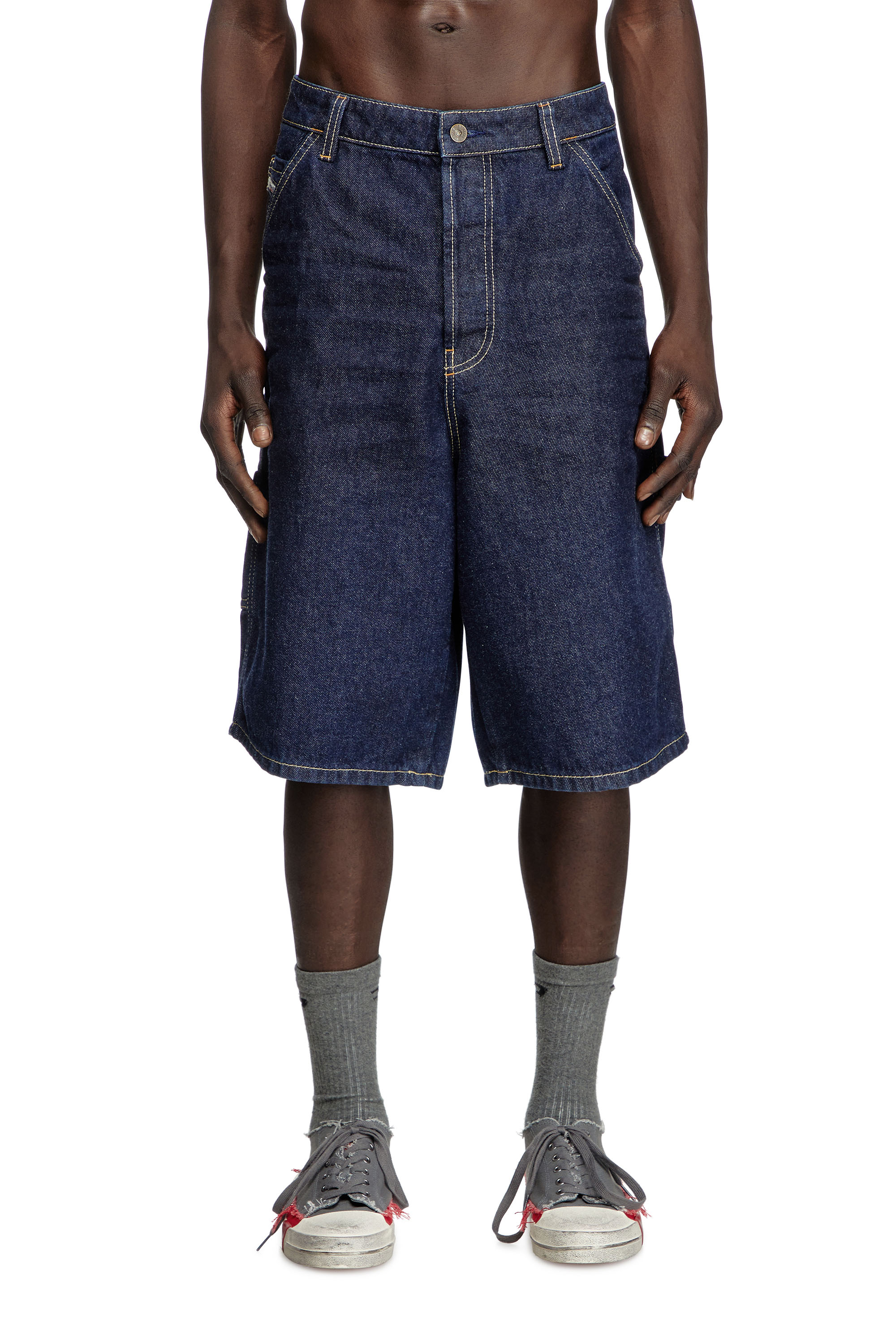 Diesel - D-LIVERY-SHORT, Herren Utility-Shorts aus Denim in cleaner Waschung in Dunkelblau - 1