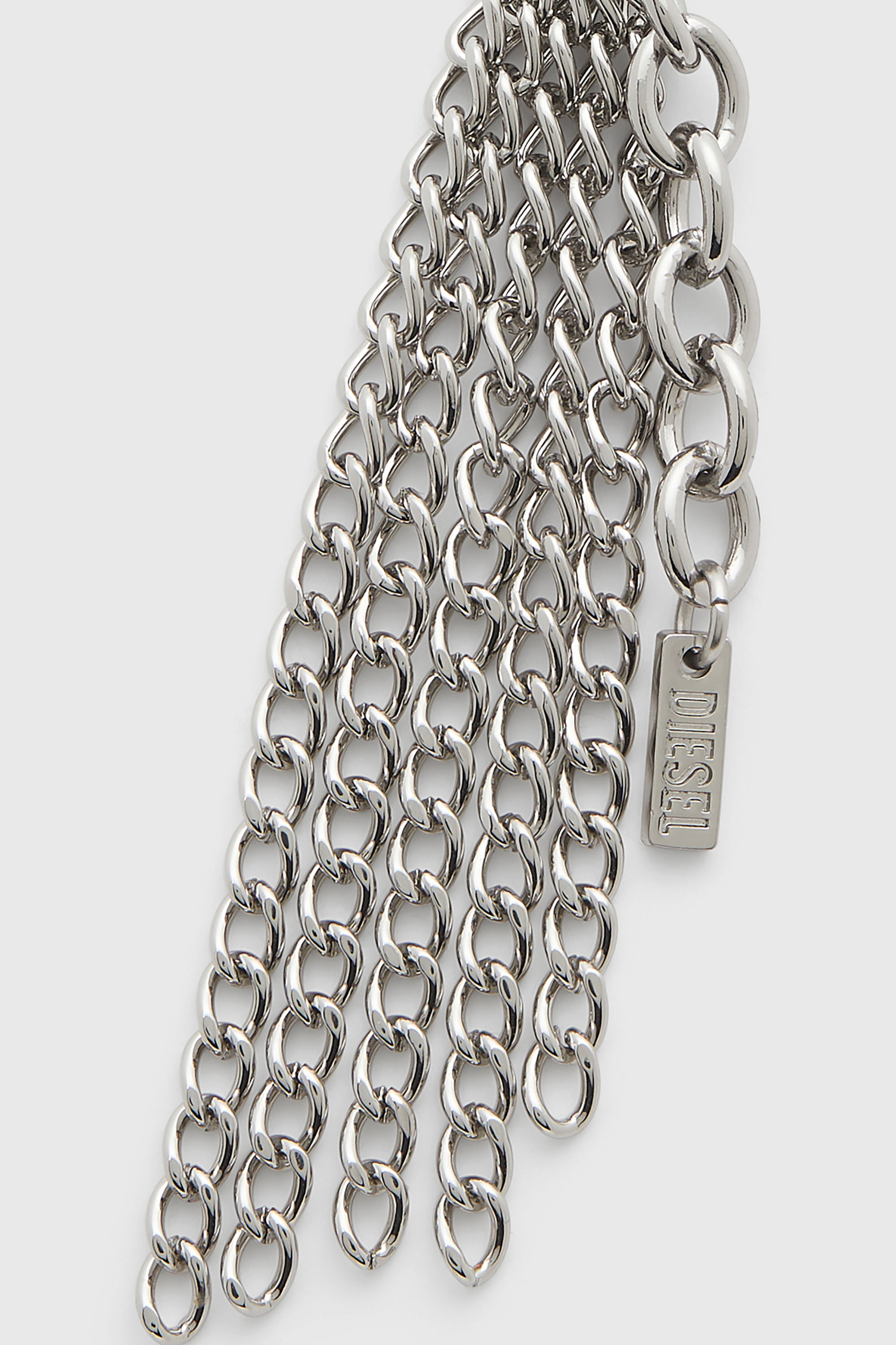 Diesel - CHARM-MULTI CHAIN, Portachiavi in metallo con frange a catena Donna in Argento - 3