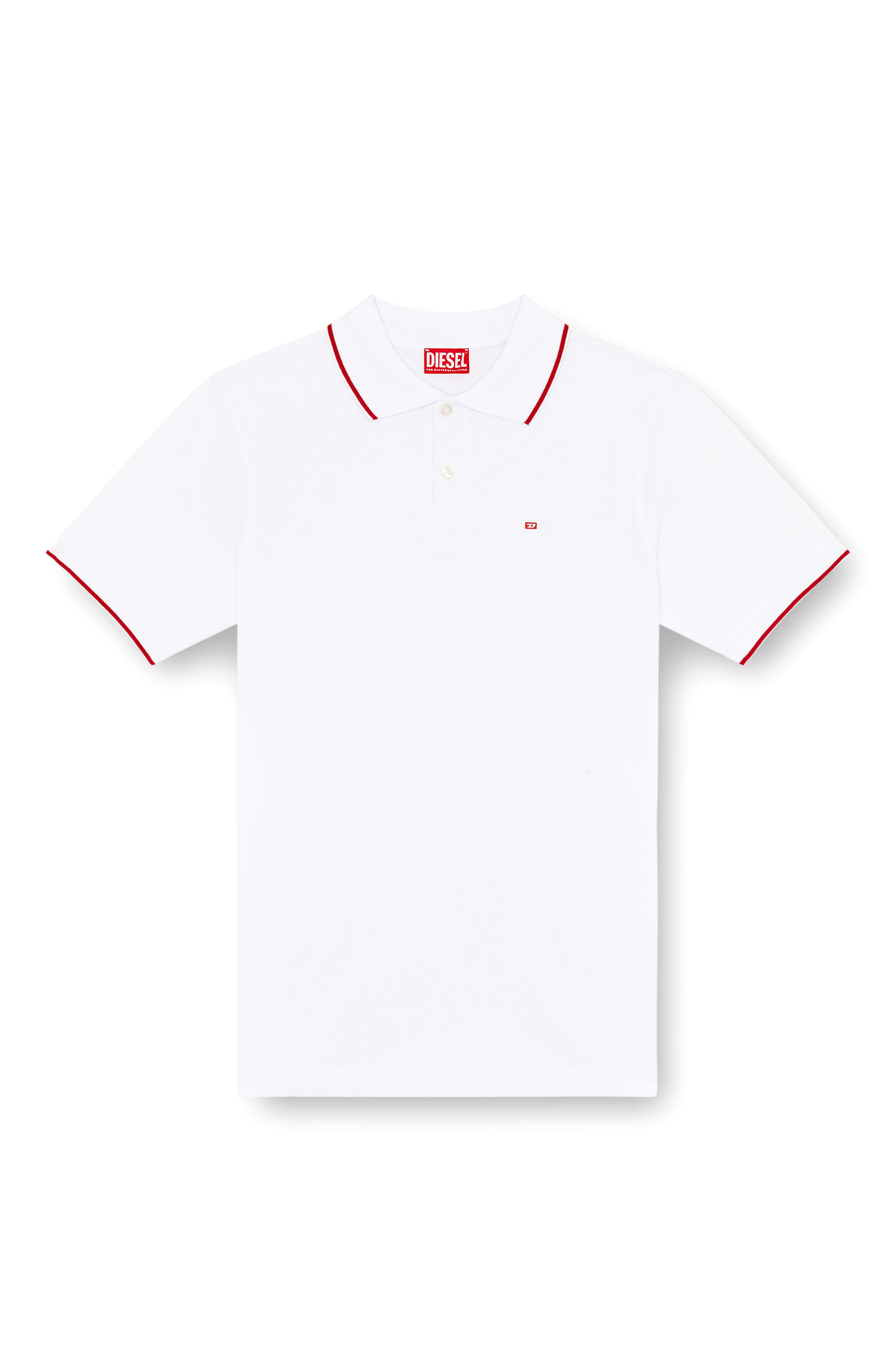 Diesel - T-FERRY-MICRODIV, Homme Polo avec micro broderie Diesel in Blanc - Image 4