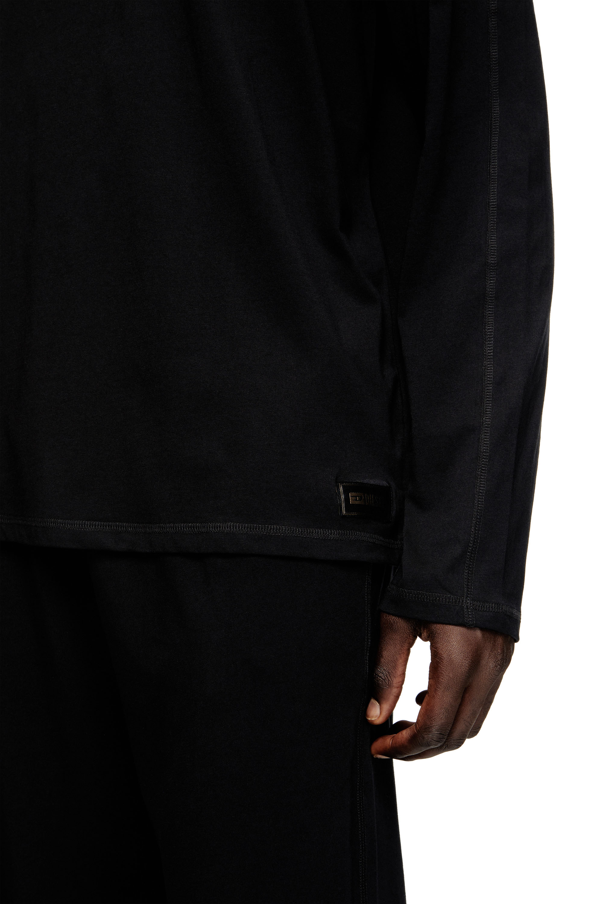 Diesel - SET-ADRIAN-UTLT, Herren Pyjamas aus Baumwolljersey in Schwarz - 4