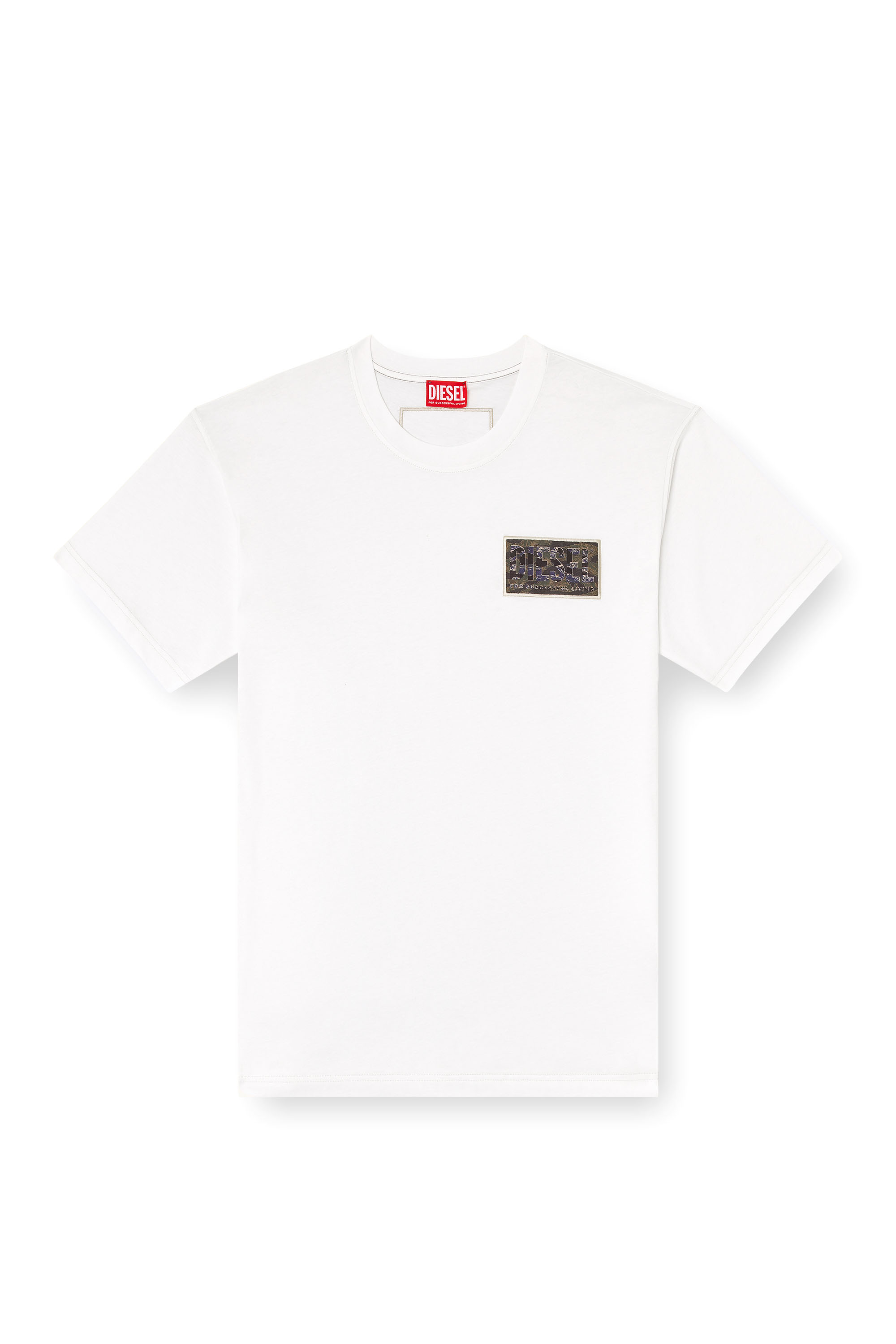 Diesel - T-NORM-T3, T-shirt avec empiècement à logo camouflage Homme in ToBeDefined - 3