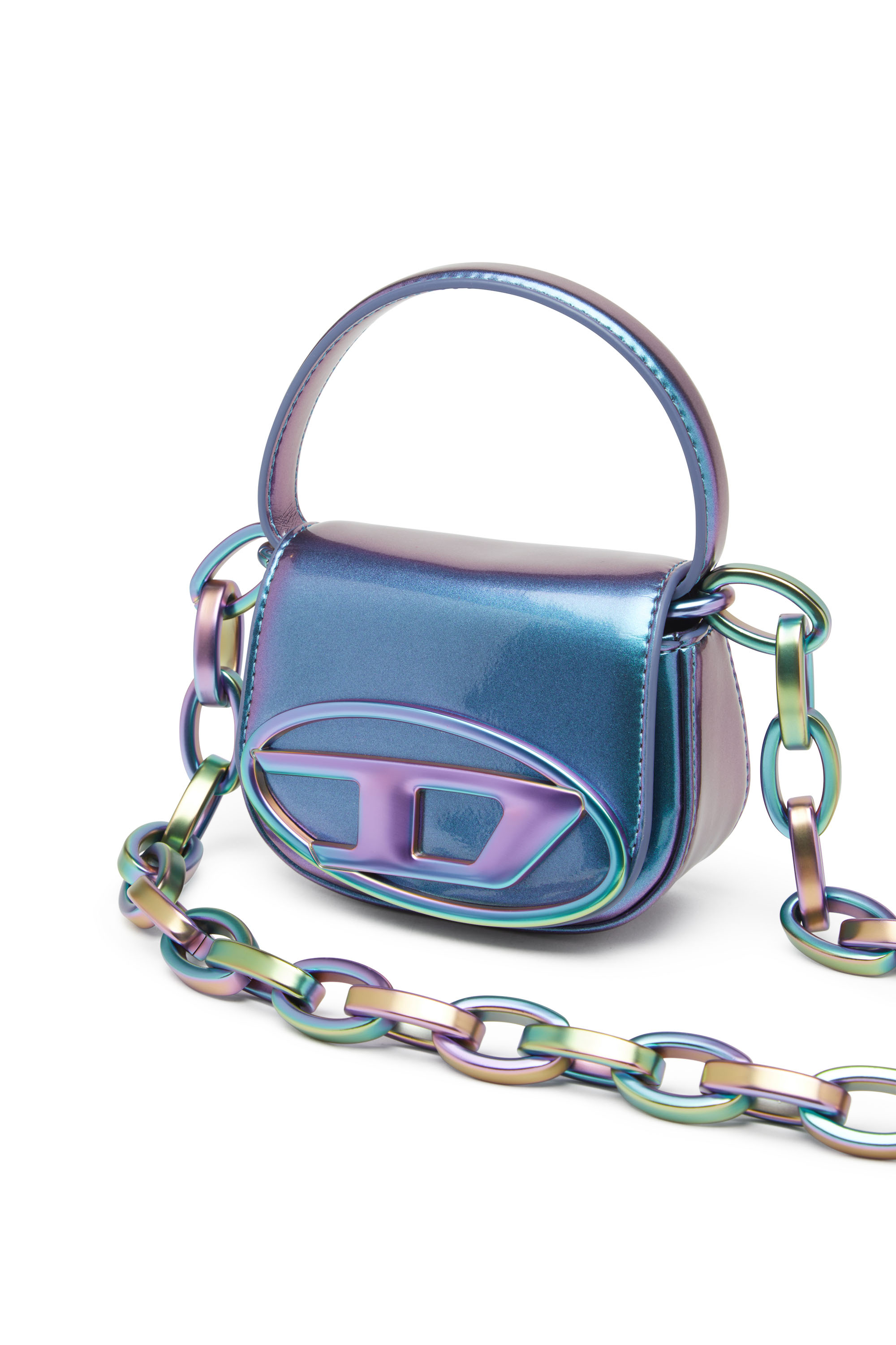 Diesel - 1DR XS, Donna 1DR XS-Iconica mini bag iridescente in Blu - Image 5