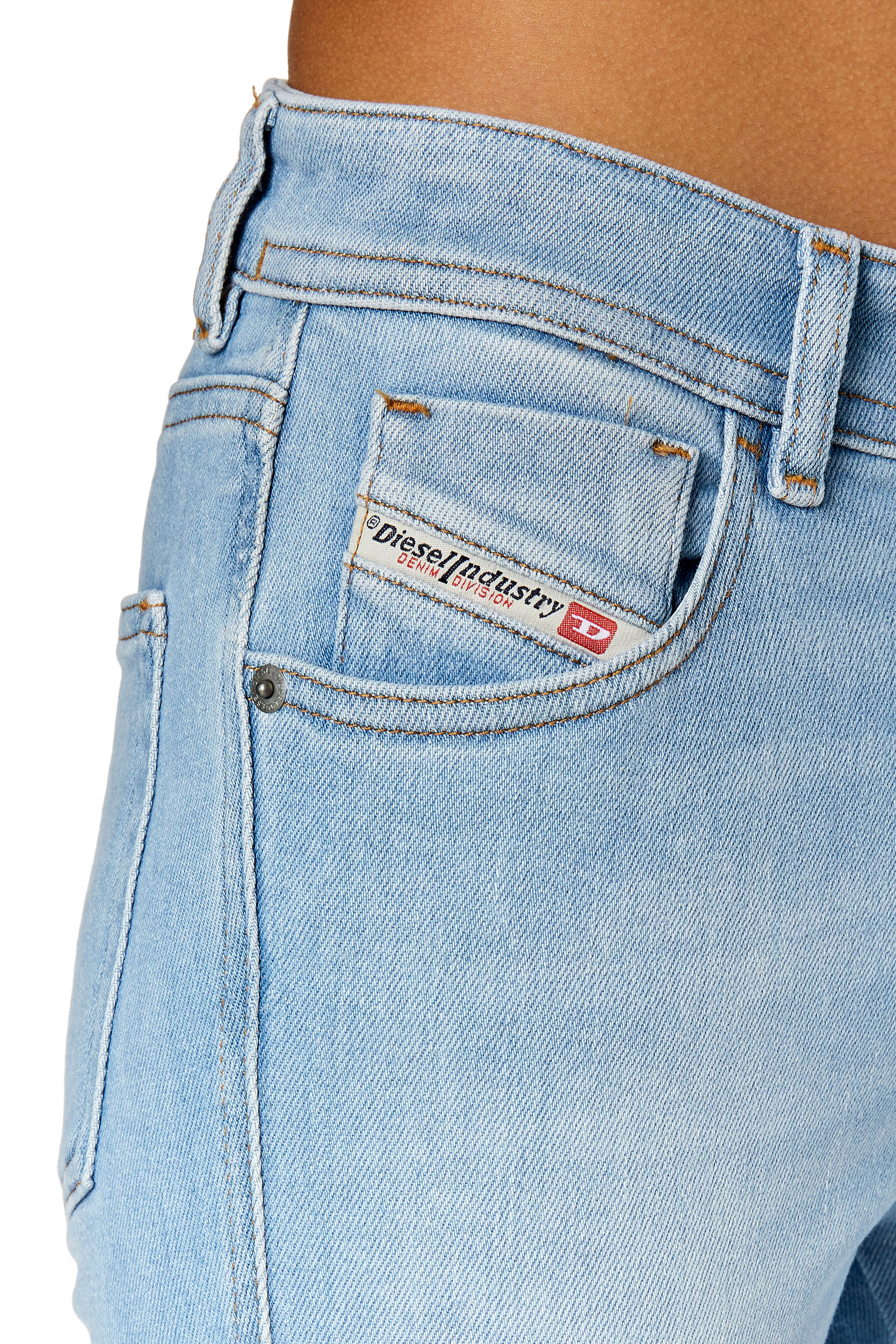 Diesel - Super skinny Jeans 2017 Slandy 09E76, Blu Chiaro - Image 3
