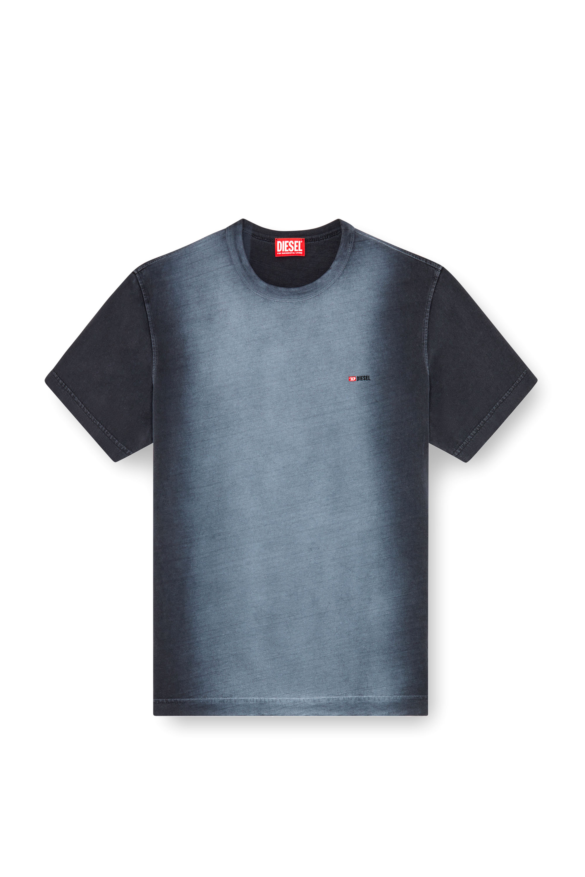Diesel - T-ADJUST-Q2, Uomo T-shirt in jersey di cotone effetto spray in Nero - Image 3