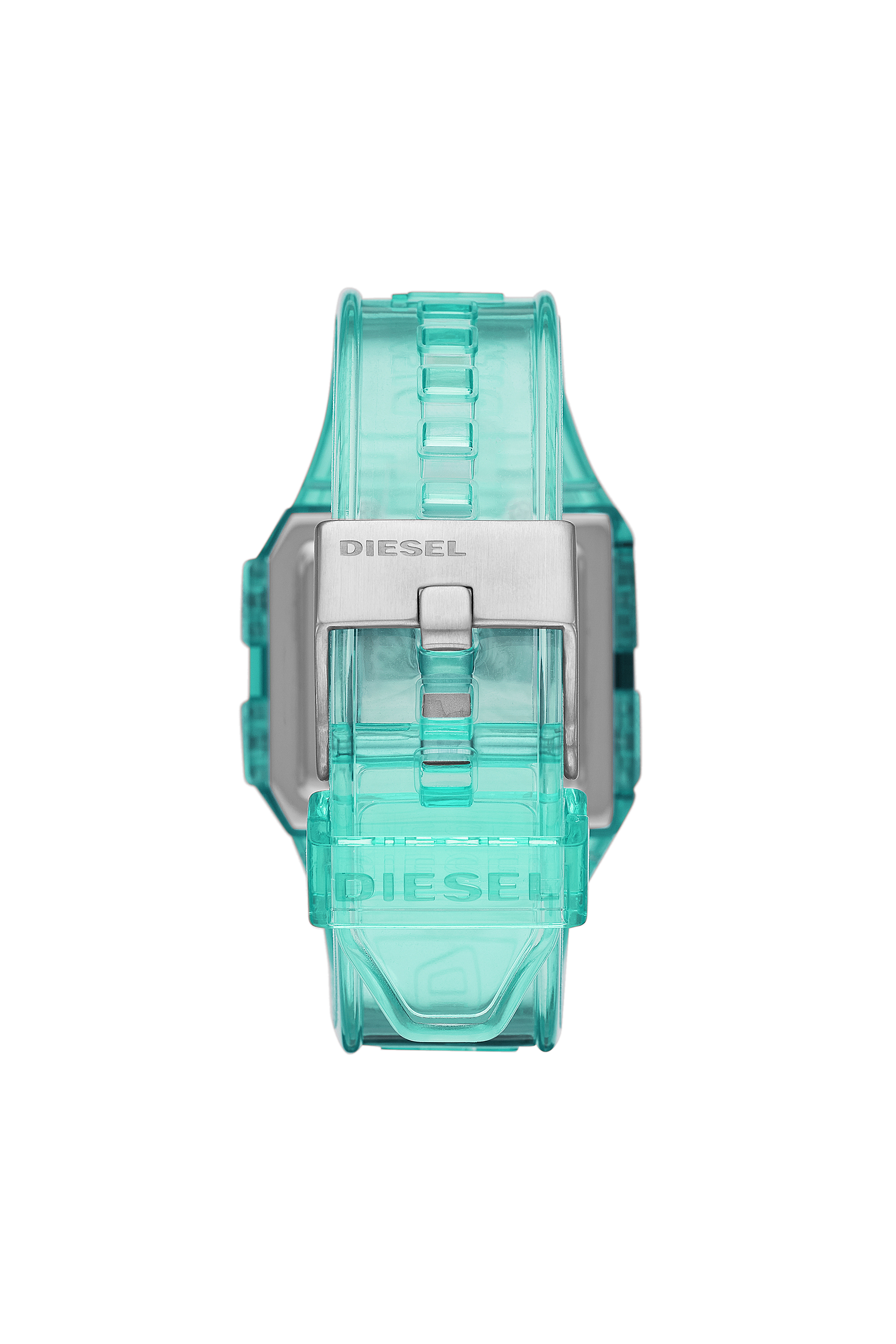 Diesel - DZ1921, Unisex Chopped-Armbanduhr mit Digitalanzeige und Armband in transparentem Millennial-Minzgrün in Azurblau - 2