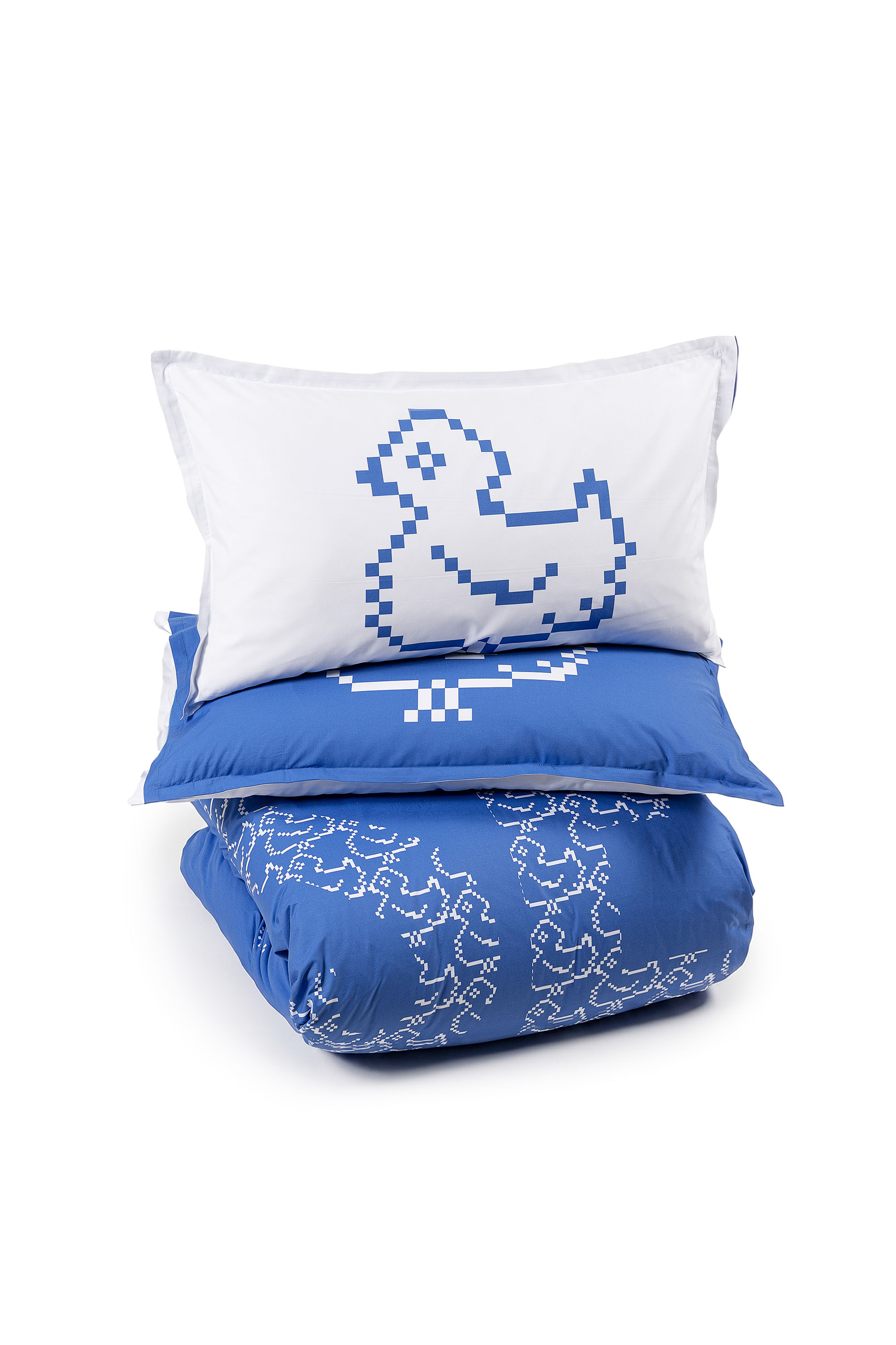 Diesel - 1018141  PIXEL DUCKS BLUE PERCALE DUVET, Unisex Perkal-Bettw&auml;sche-Set f&uuml;r Queen-Size-Bett in Blau - 2