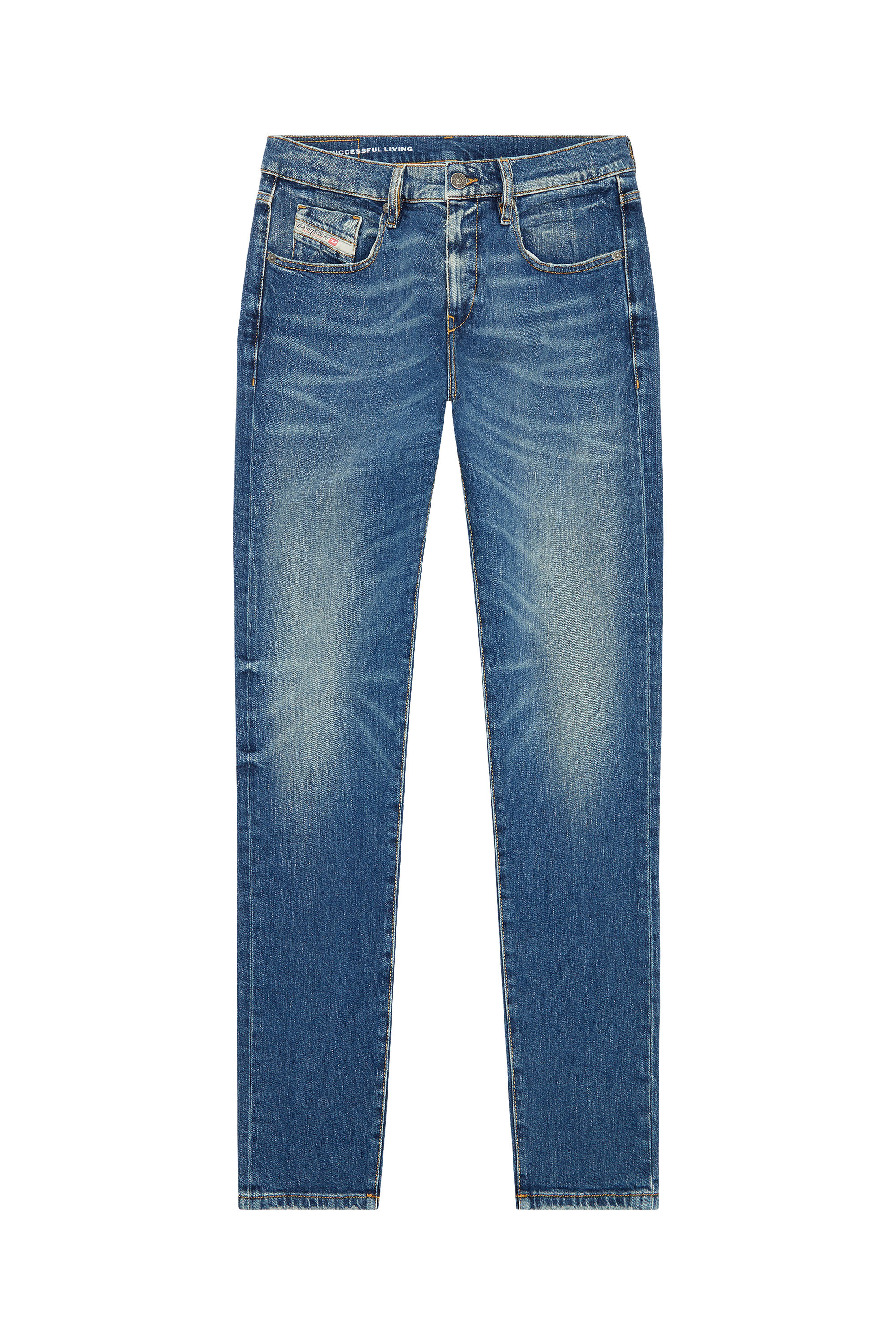 Diesel - 2019 D-Strukt 007L1 Slim Jeans, Mittelblau - Image 5