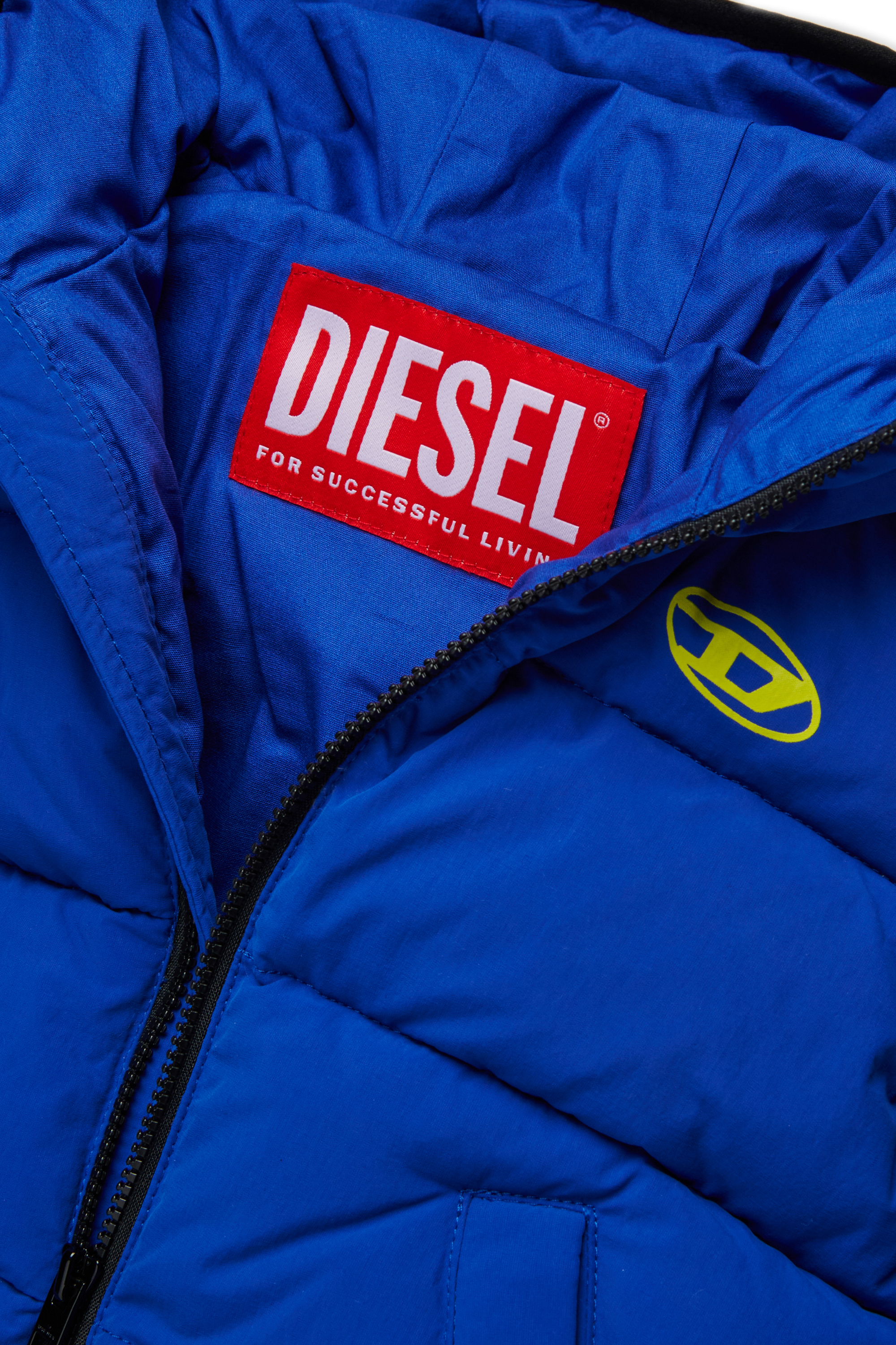 Diesel - JOPLINB, Veste en nylon avec capuche Mixte in Bleu - 4