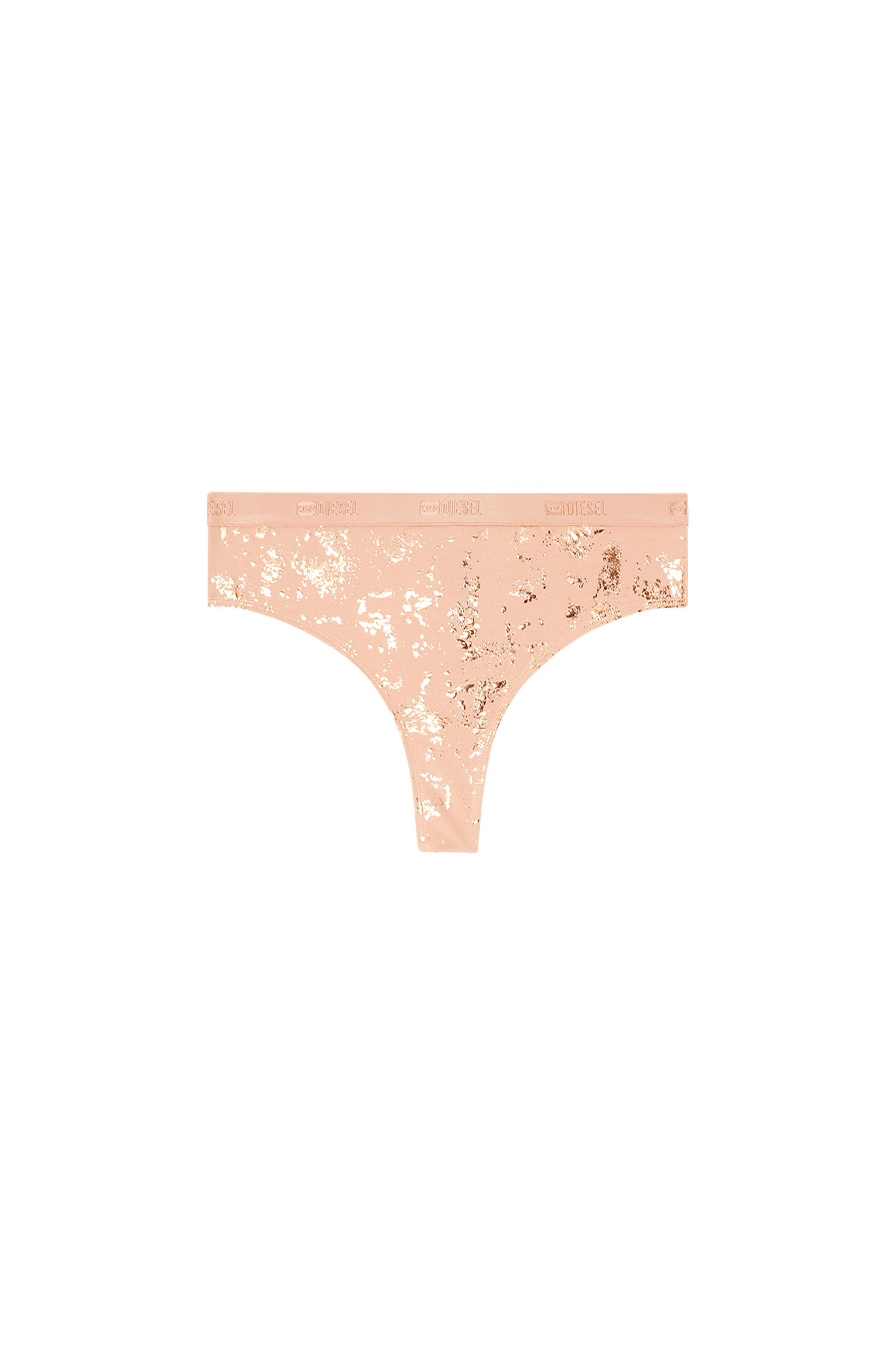 Diesel - STARS-GFT, String en coton stretch effet métallisé Femme in ToBeDefined - 3