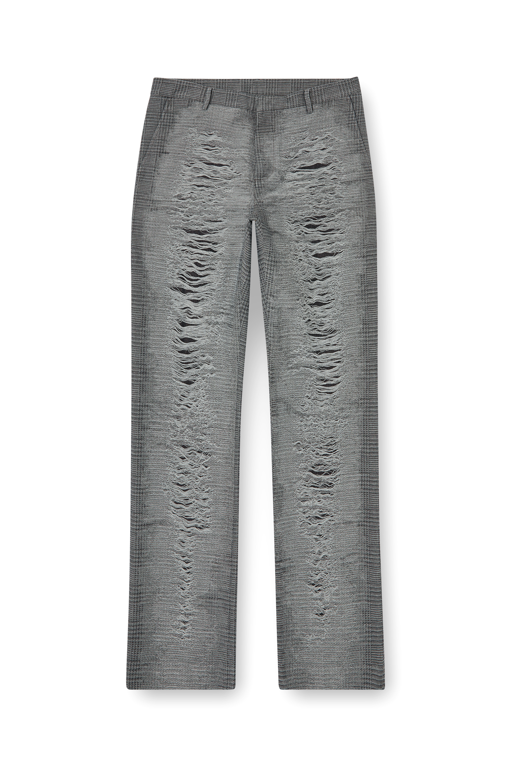 Diesel - P-BOIX, Pantalon à carreaux avec devant fendu Homme in Gris - 3