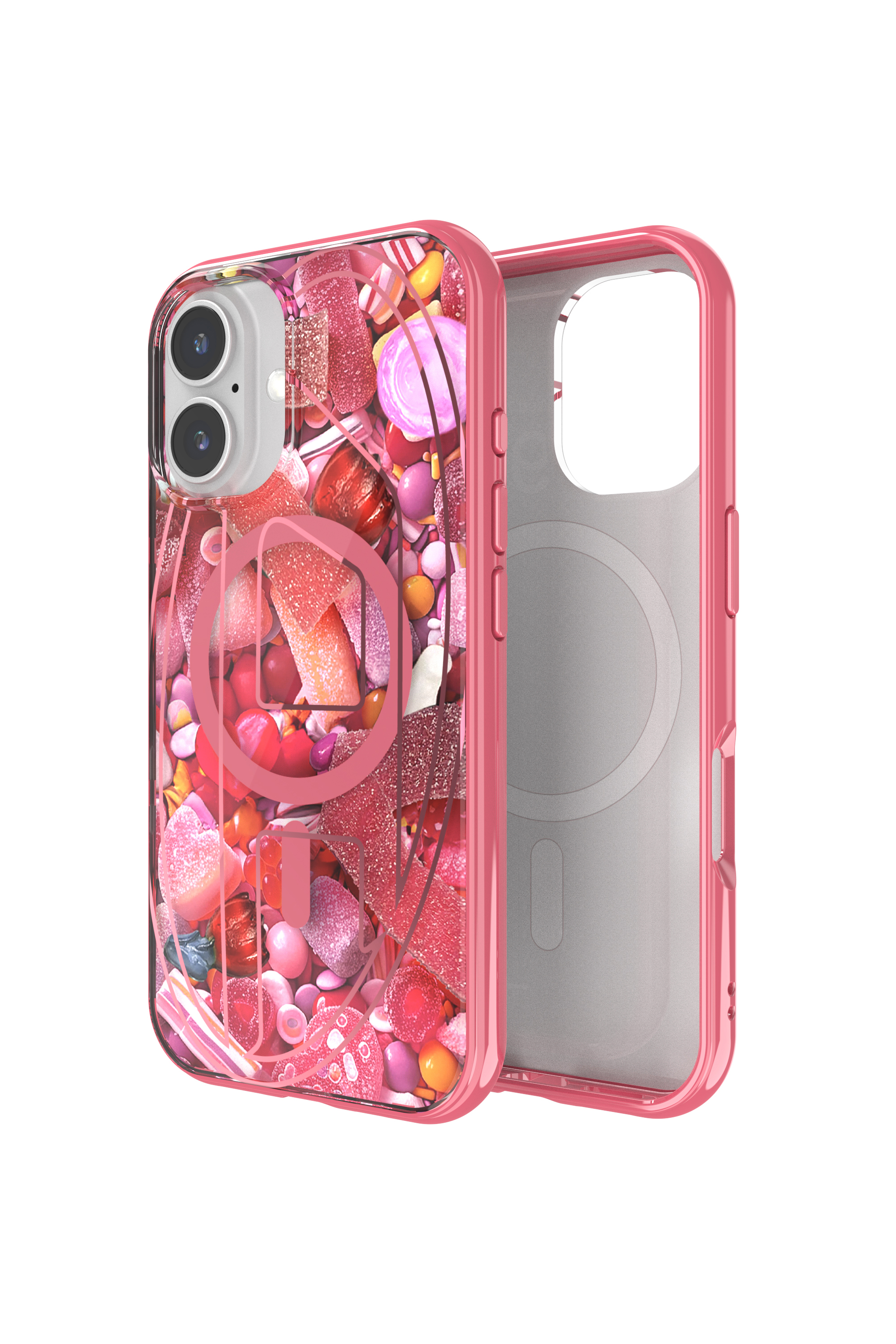 Diesel - 60249 AOP CASE, Coque Oval D avec MagSafe iPhone 16 Mixte in Rose - 1