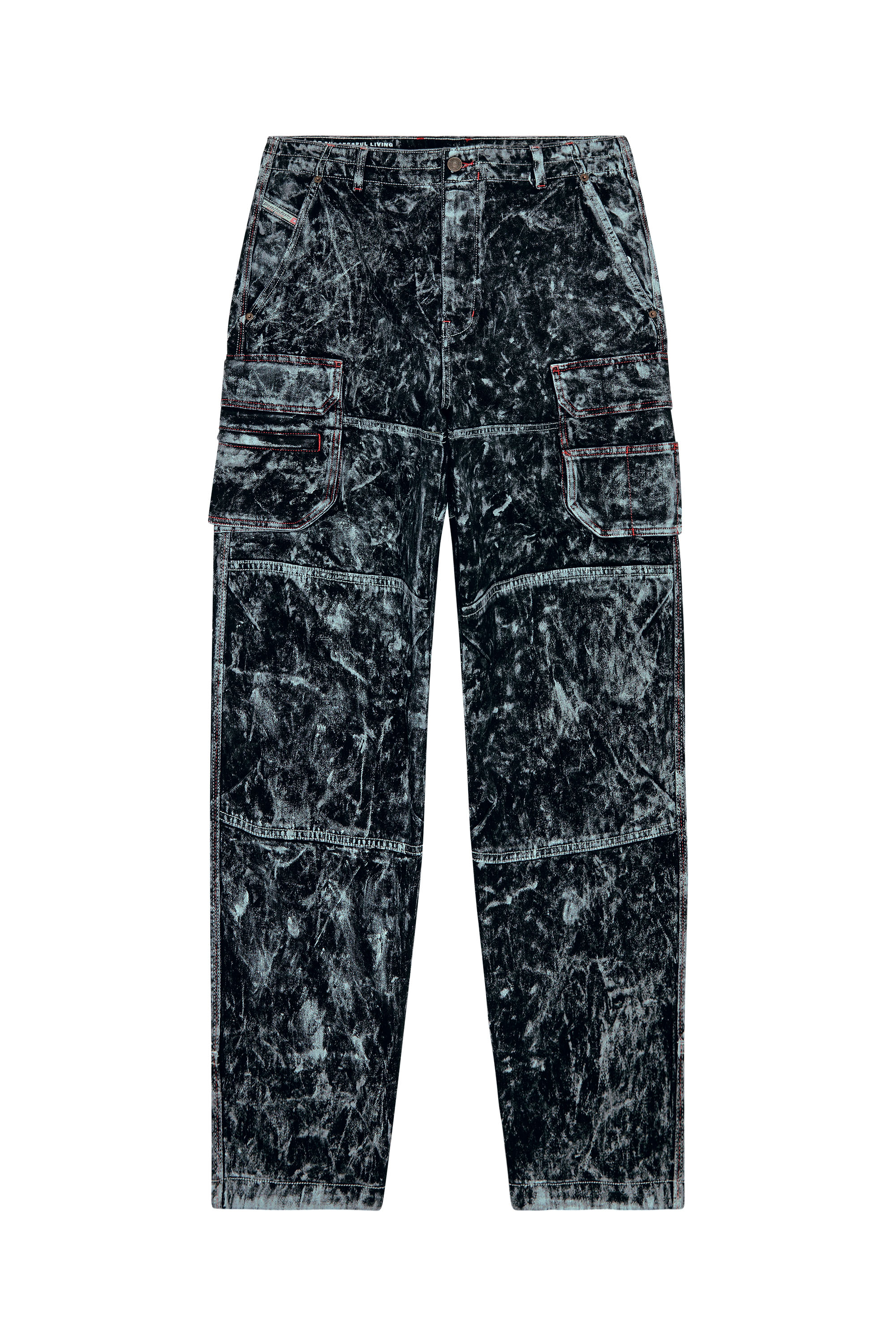 Diesel - D-Fish 0EMAC Straight Jeans, Noir/Gris foncé - Image 5