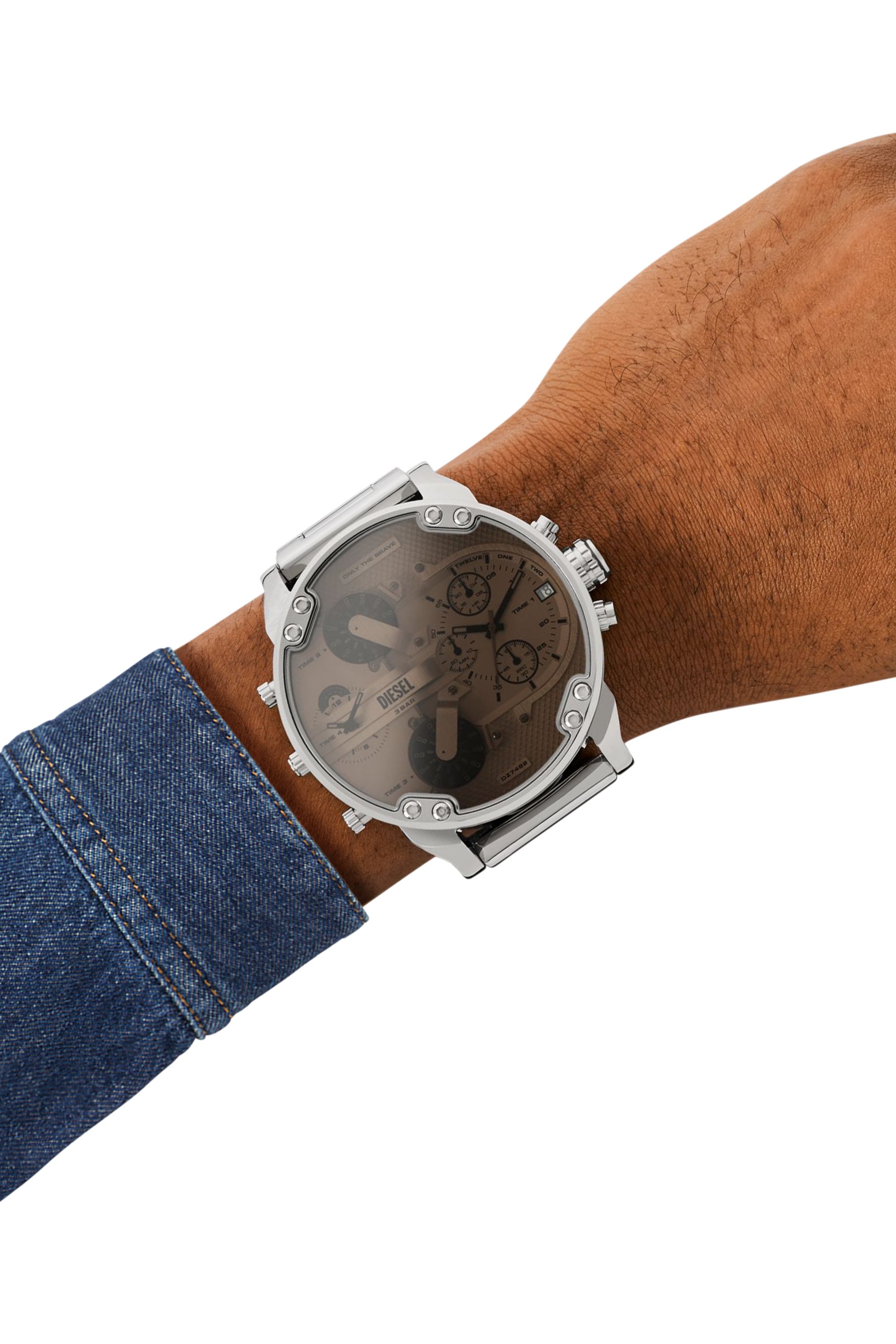 Diesel - DZ7482, Montre Mr. Daddy 2.0 chronographe en acier inoxydable Homme in Gris argenté - 4