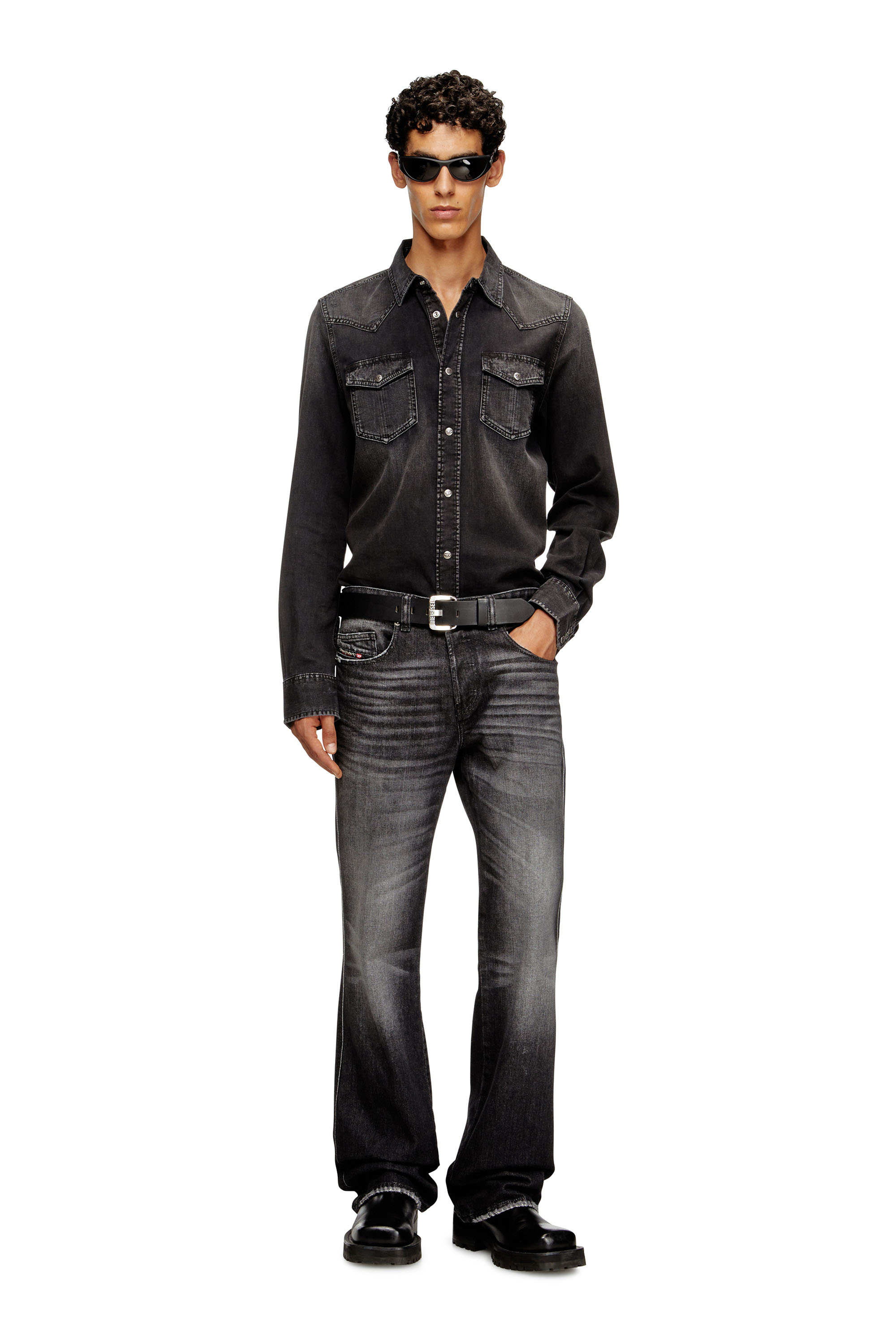 Diesel - D-VEGA, Overshirt in denim Uomo in Nero - 2