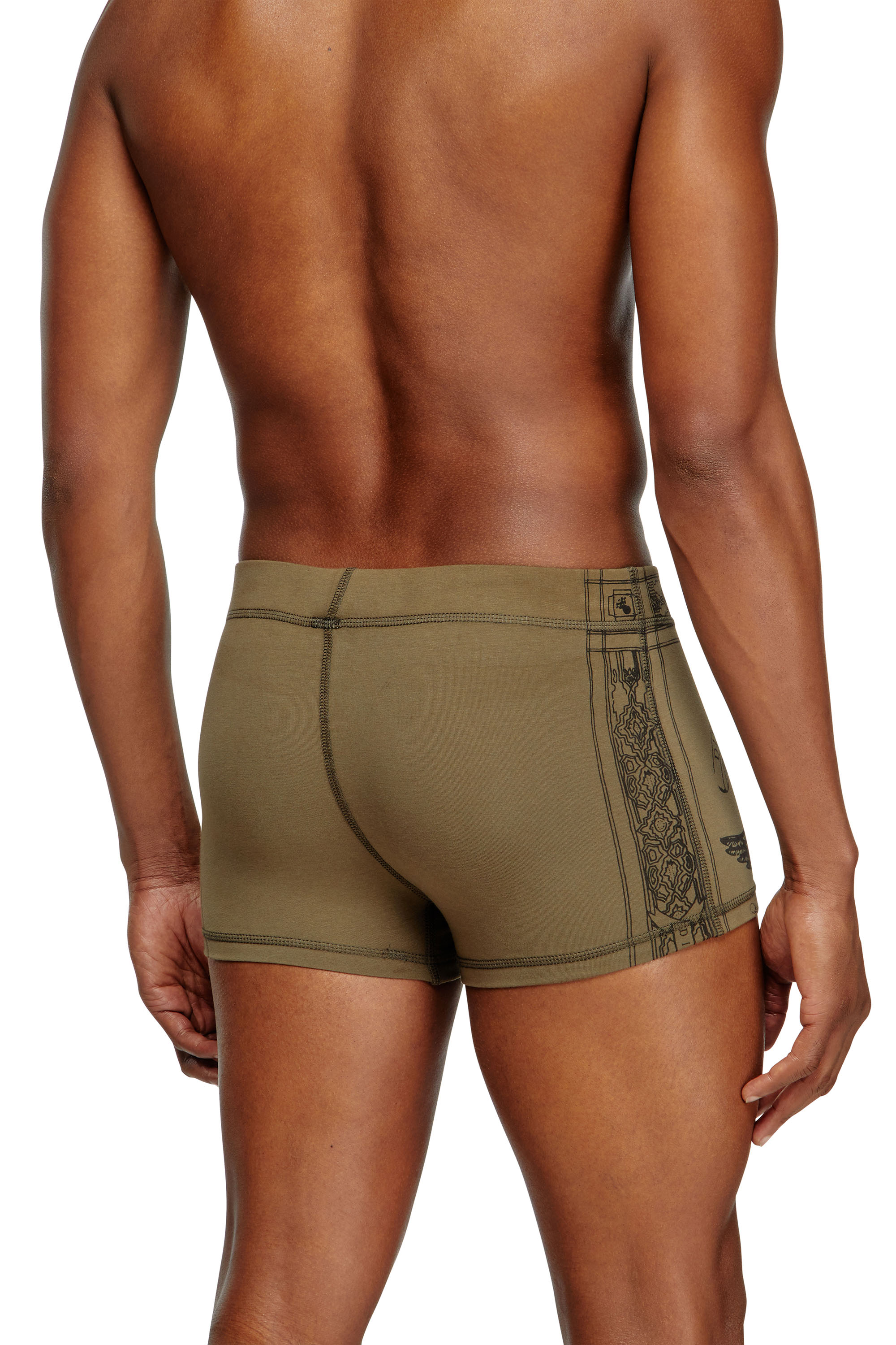 Diesel - DAMIEN-UTLT, Boxer avec imprimé phénix Homme in Vert - 3