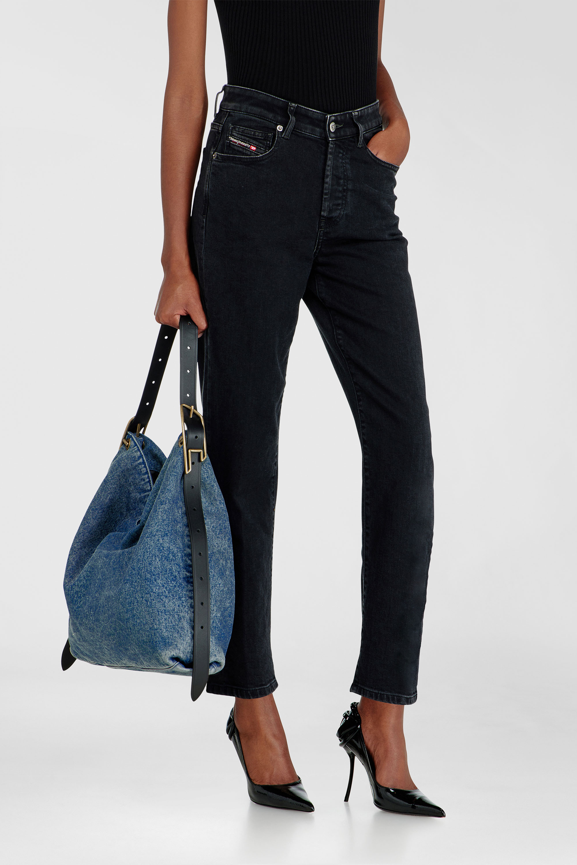 Diesel - Regular Jeans 1981 D-Went 09N89 Femme, Noir/Gris fonc&eacute; - Image 7