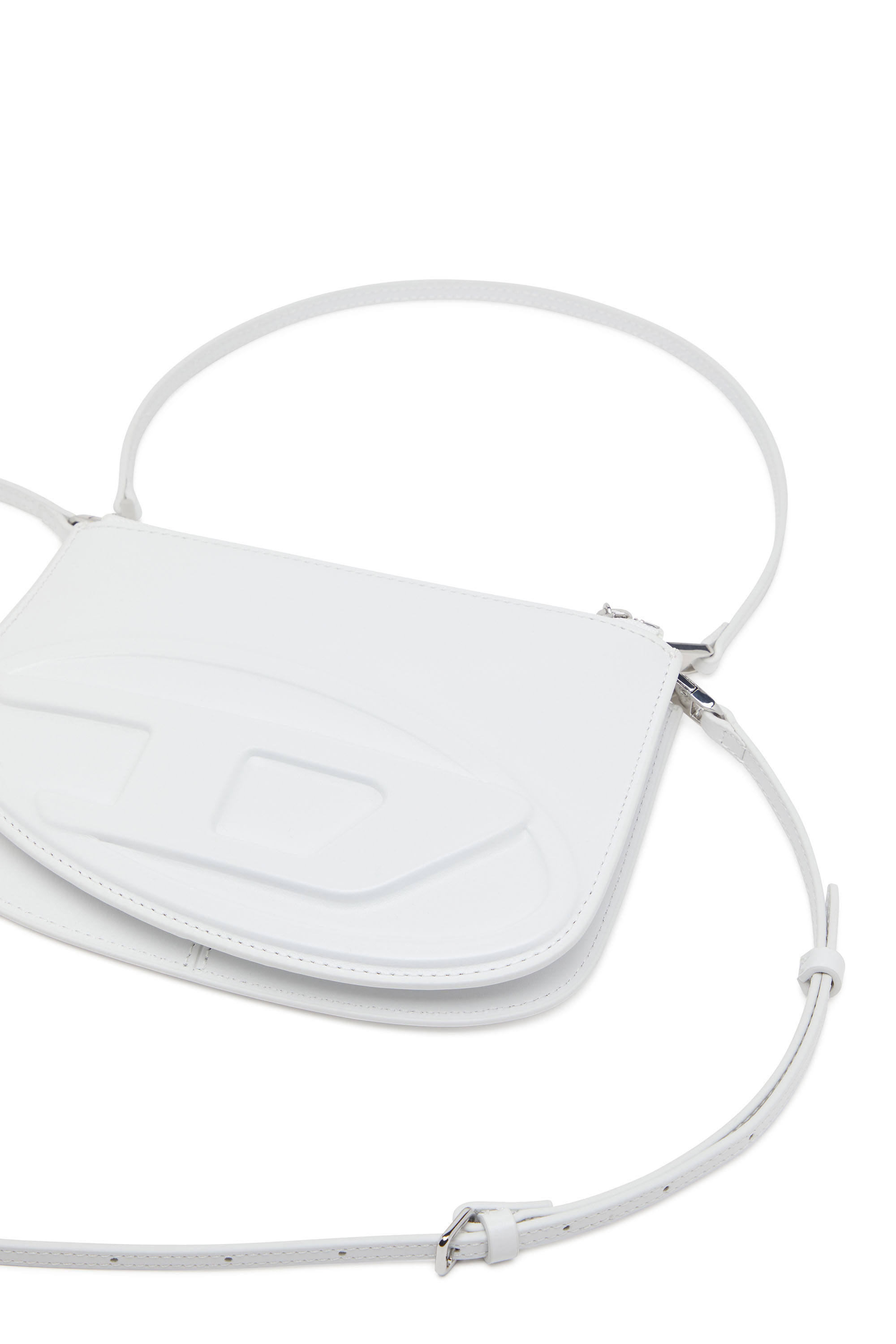 Diesel - 1DR TWIN, 1DR Twin-Sac épaule à deux pochettes en cuir imprimé Femme in Blanc - 5