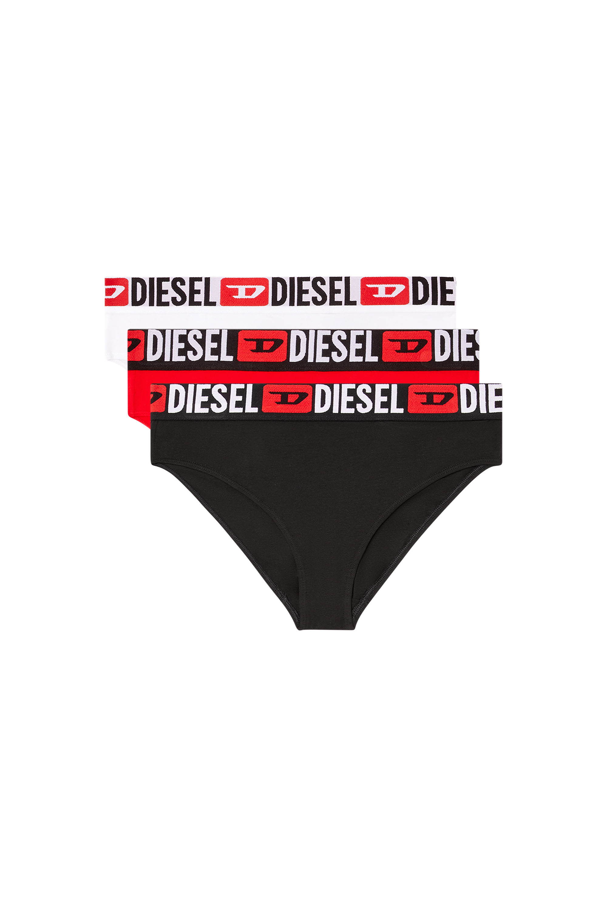 Diesel - SAM-D-CORE-3PACK, Lot de trois culottes avec maxi logo à la taille Femme in Polychrome - 1