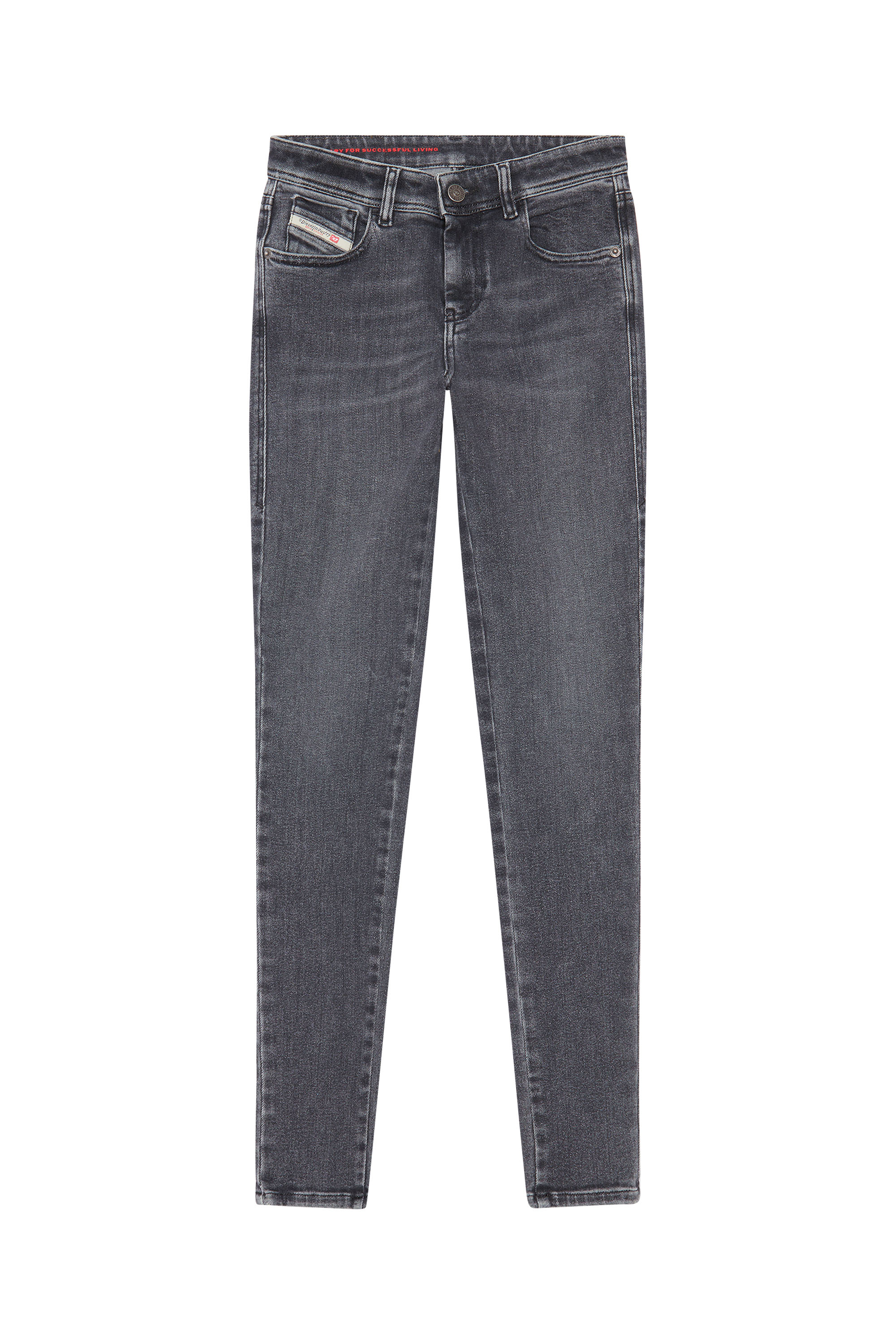 Super skinny Jeans 2017 Slandy 09D61, Noir/Gris foncé - Jeans