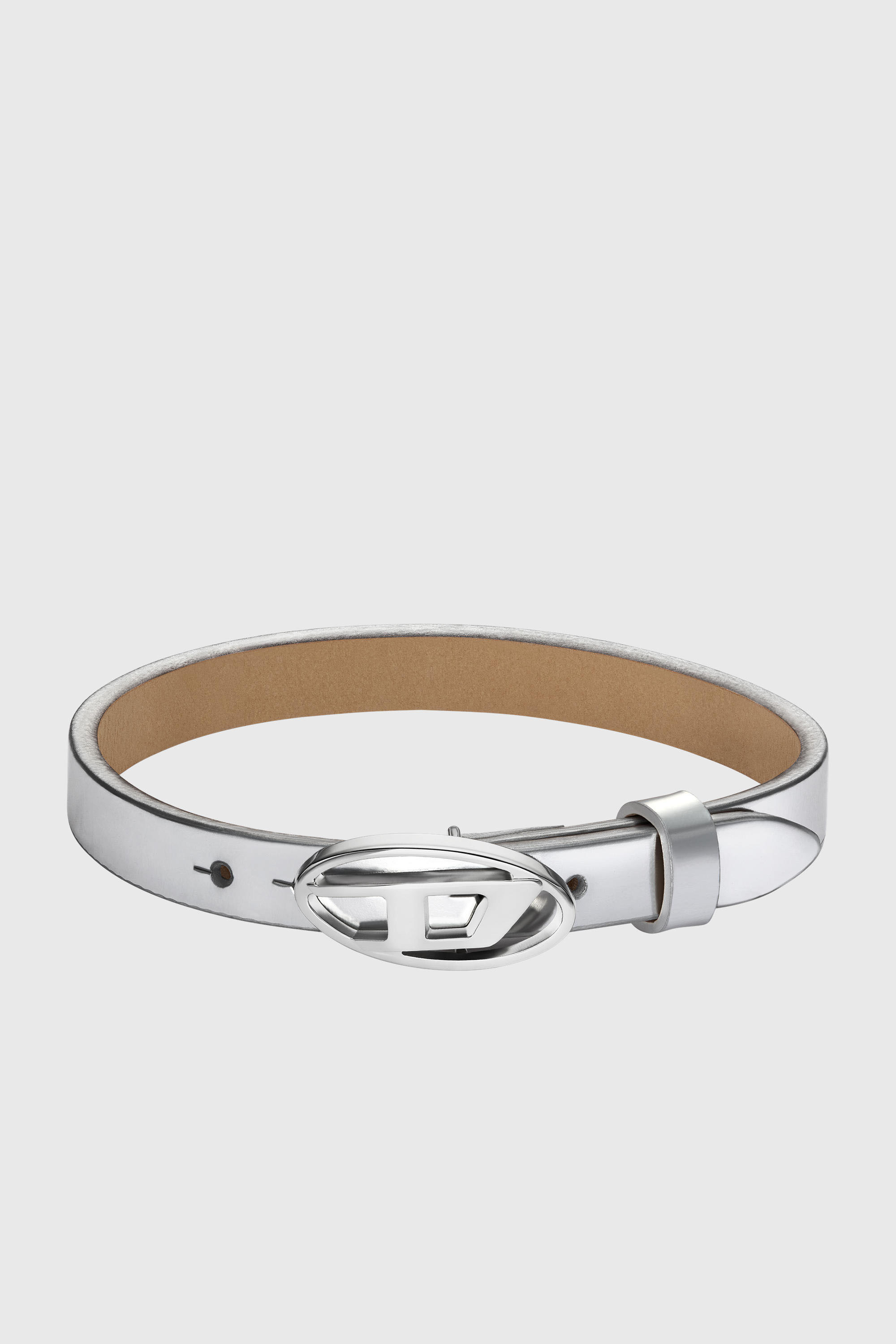 Diesel - DX1518040, Bracelet &agrave; superposer en cuir argent&eacute; Mixte in Gris argent&eacute; - 1