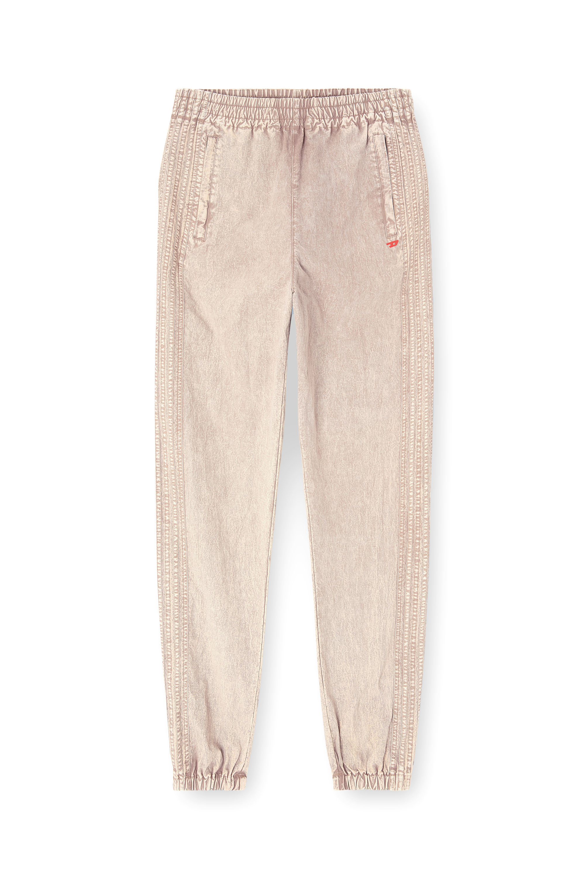 Diesel - P-IUSKO-AG, Herren Gewaschene Nylonhosen mit Seitenstreifen in Beige - 3