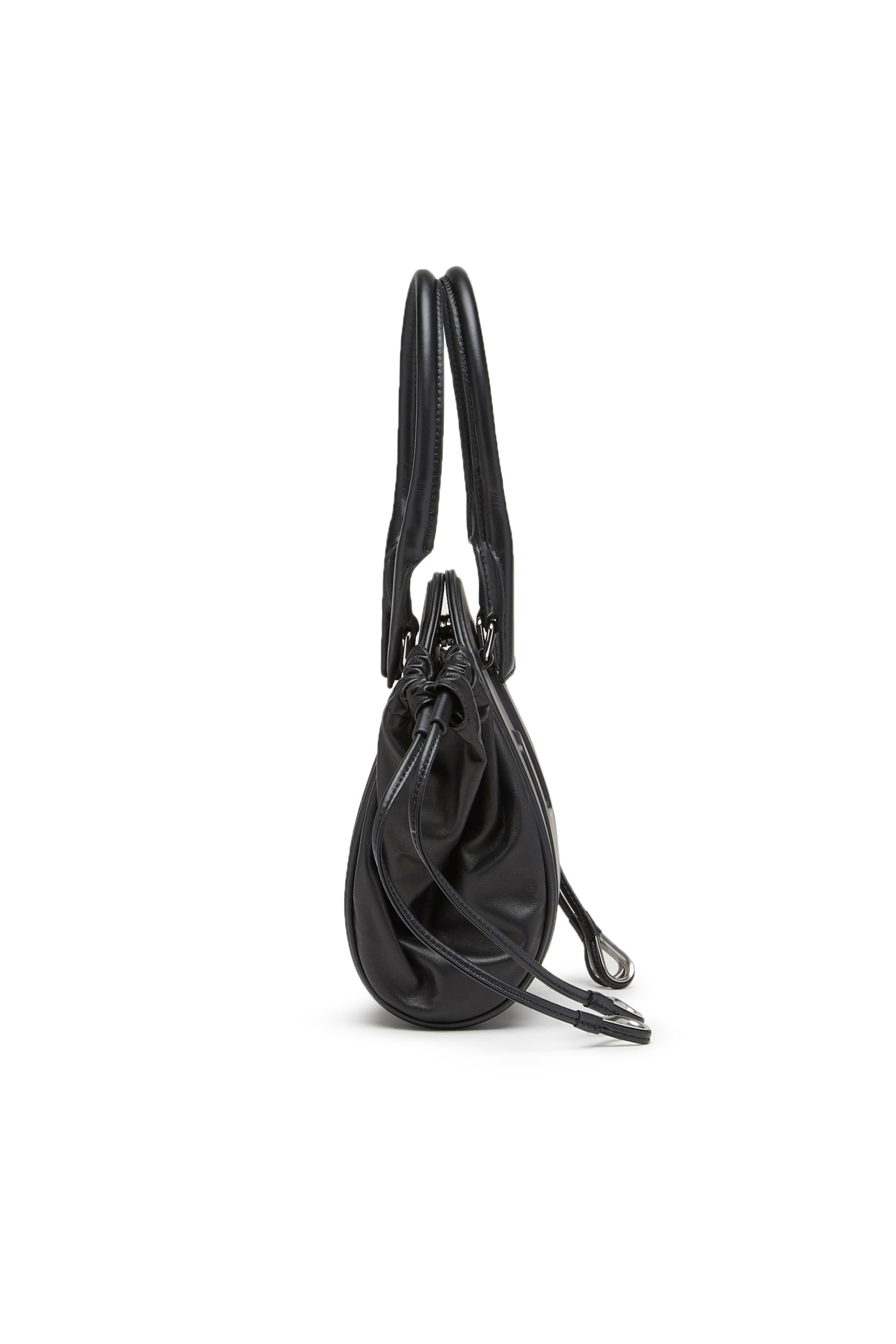 Diesel - 1DR-FOLD XS, Damen 1DR-Fold XS-Handtasche aus Nappa-Leder mit ovalem Logo in Schwarz - 4