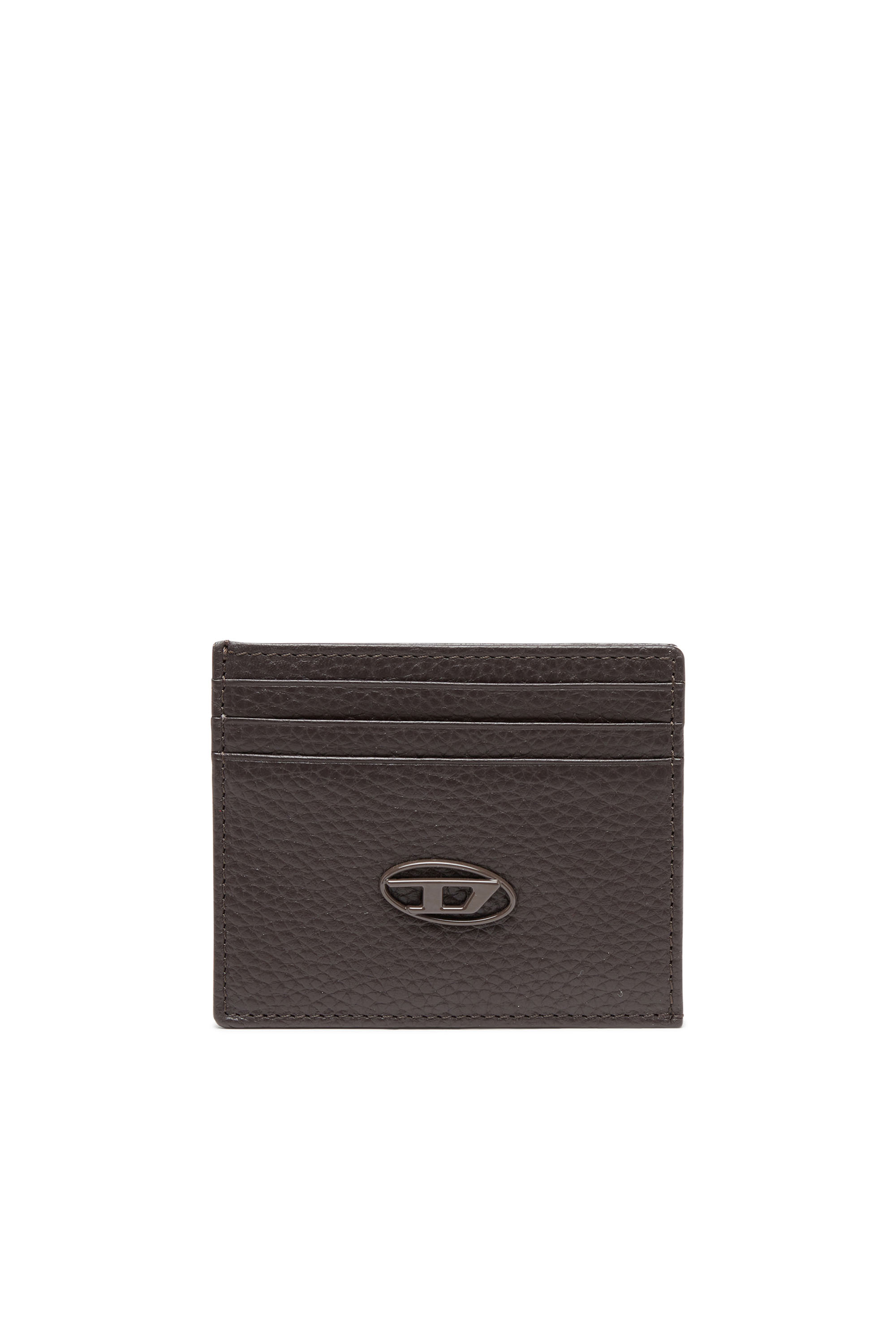 Diesel - CARD CASE, Homme Porte-cartes en cuir grainé in Marron - Image 1