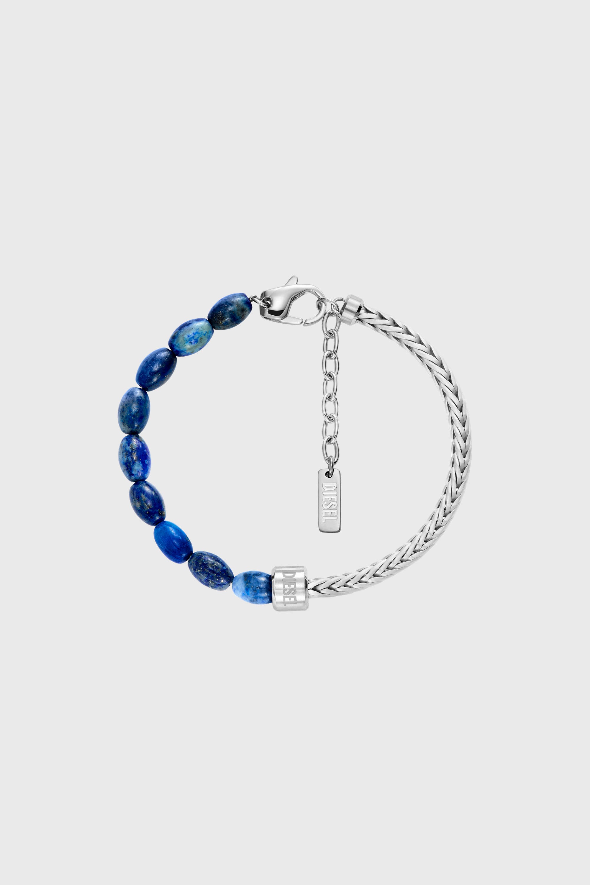 Diesel - DX1713040, Bracelet en perles de lapis-lazuli Mixte in Gris argent&eacute; - 1