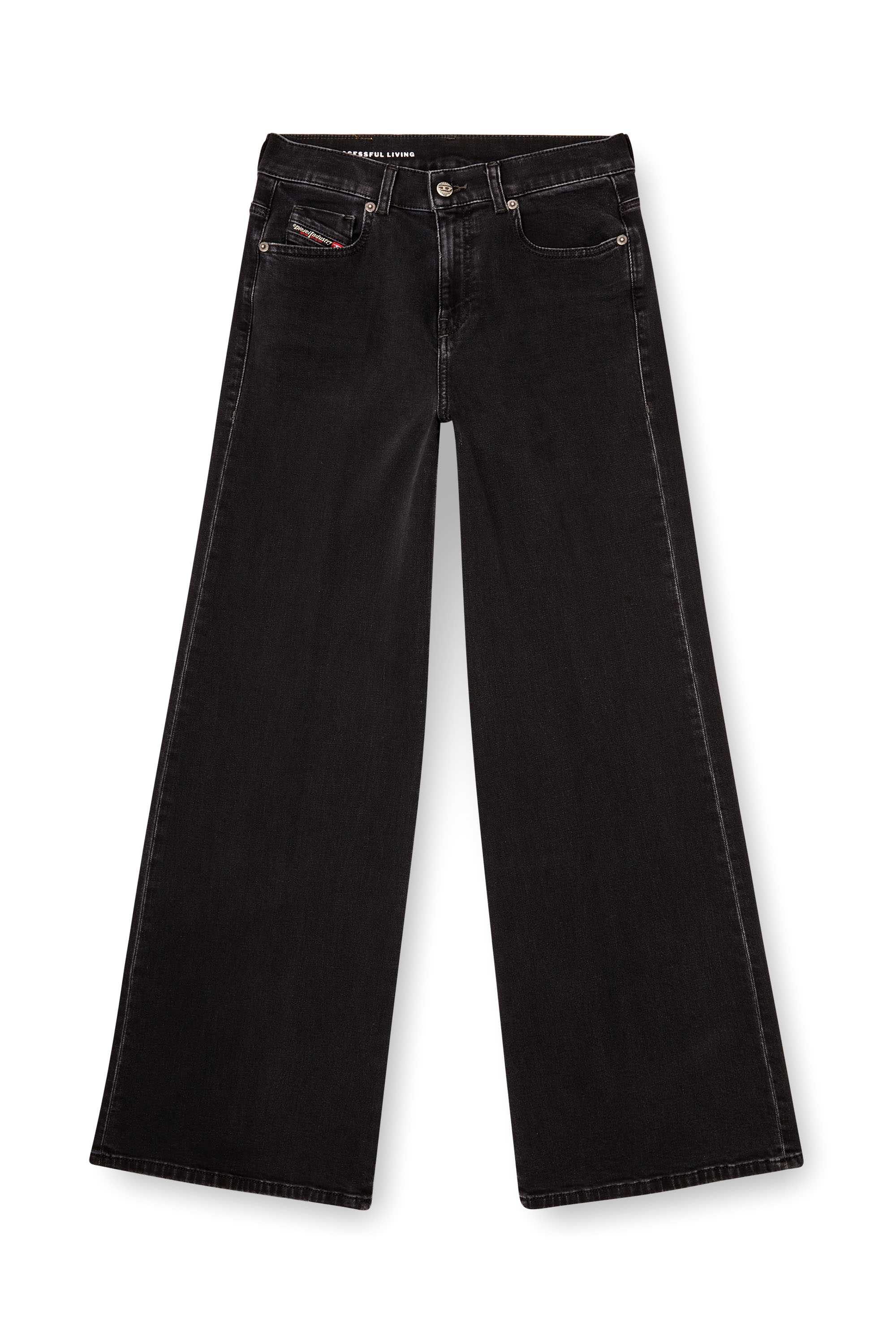 Diesel - Flare Jeans 1978 D-Akemi 09M69 Donna, Nero/Grigio scuro - Image 3