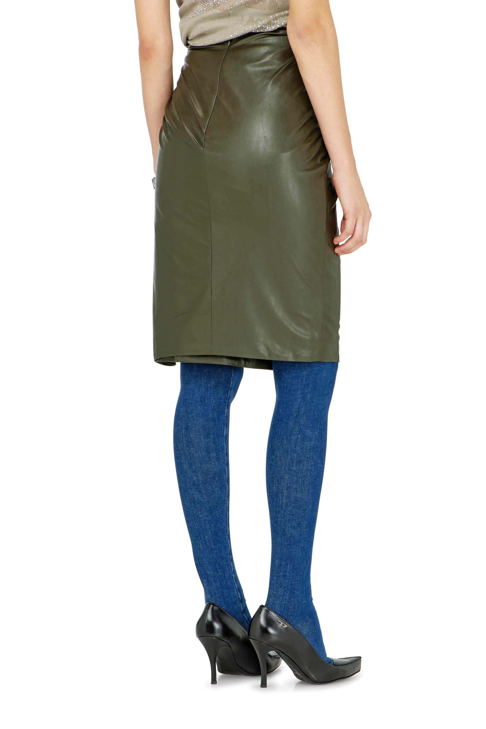 Diesel - O-DASLI, Jupe crayon drap&eacute;e avec fente Femme in ToBeDefined - 3