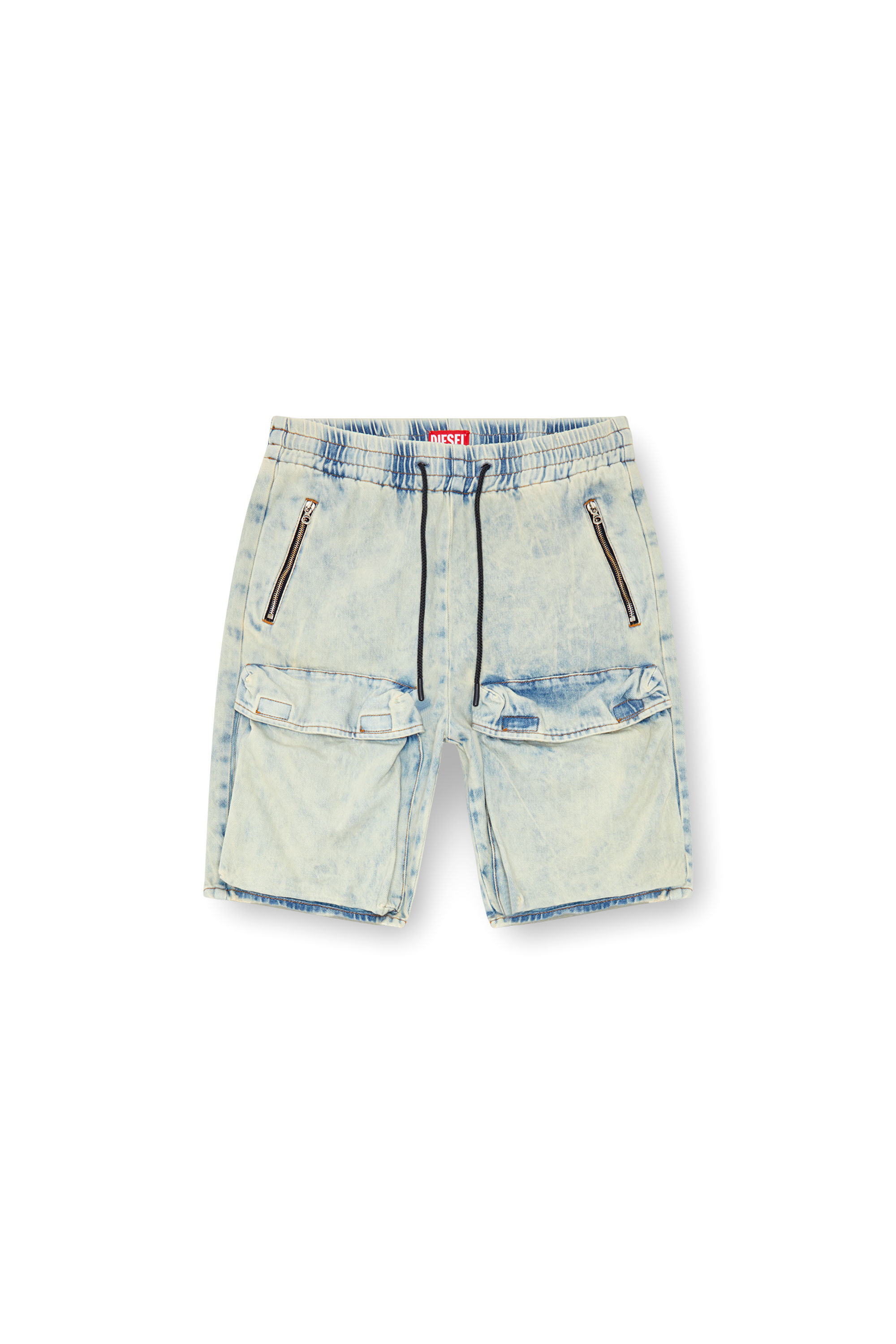 Diesel - D-RIDE-S, Damen Cargoshorts aus Denim in Hellblau - 3