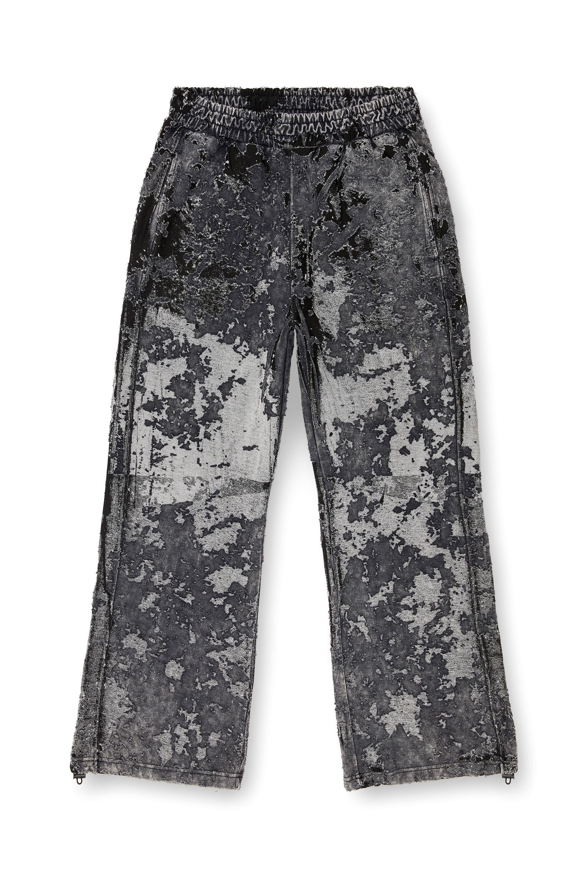 Diesel - P-MARTIS-SHOW, Pantalon de survêtement dévoré avec effet camouflage Homme in Noir - 3