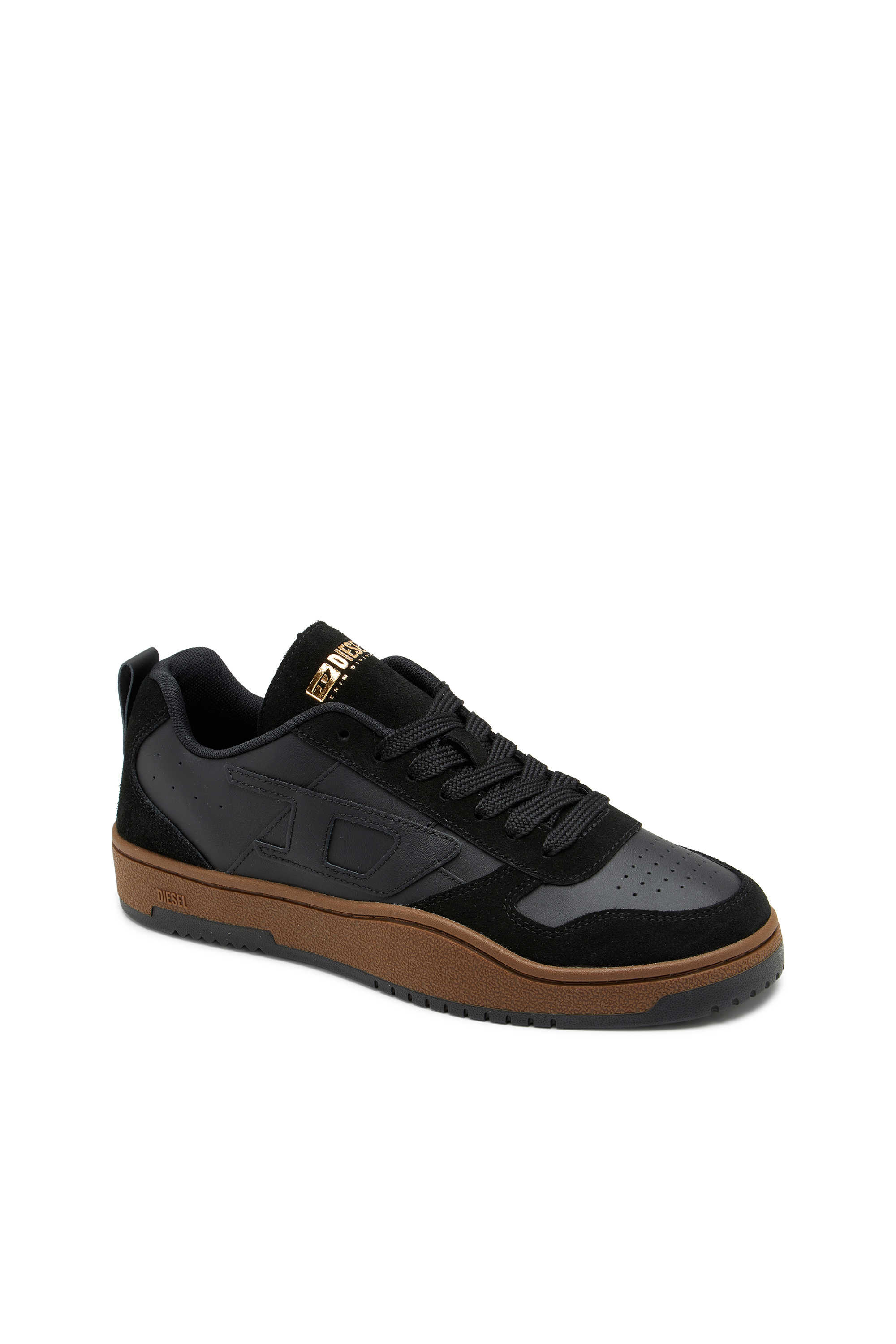 Diesel - S-UKIYO V2 LOW, S-Ukiyo-Sneakers en cuir et daim Homme in Noir - 6