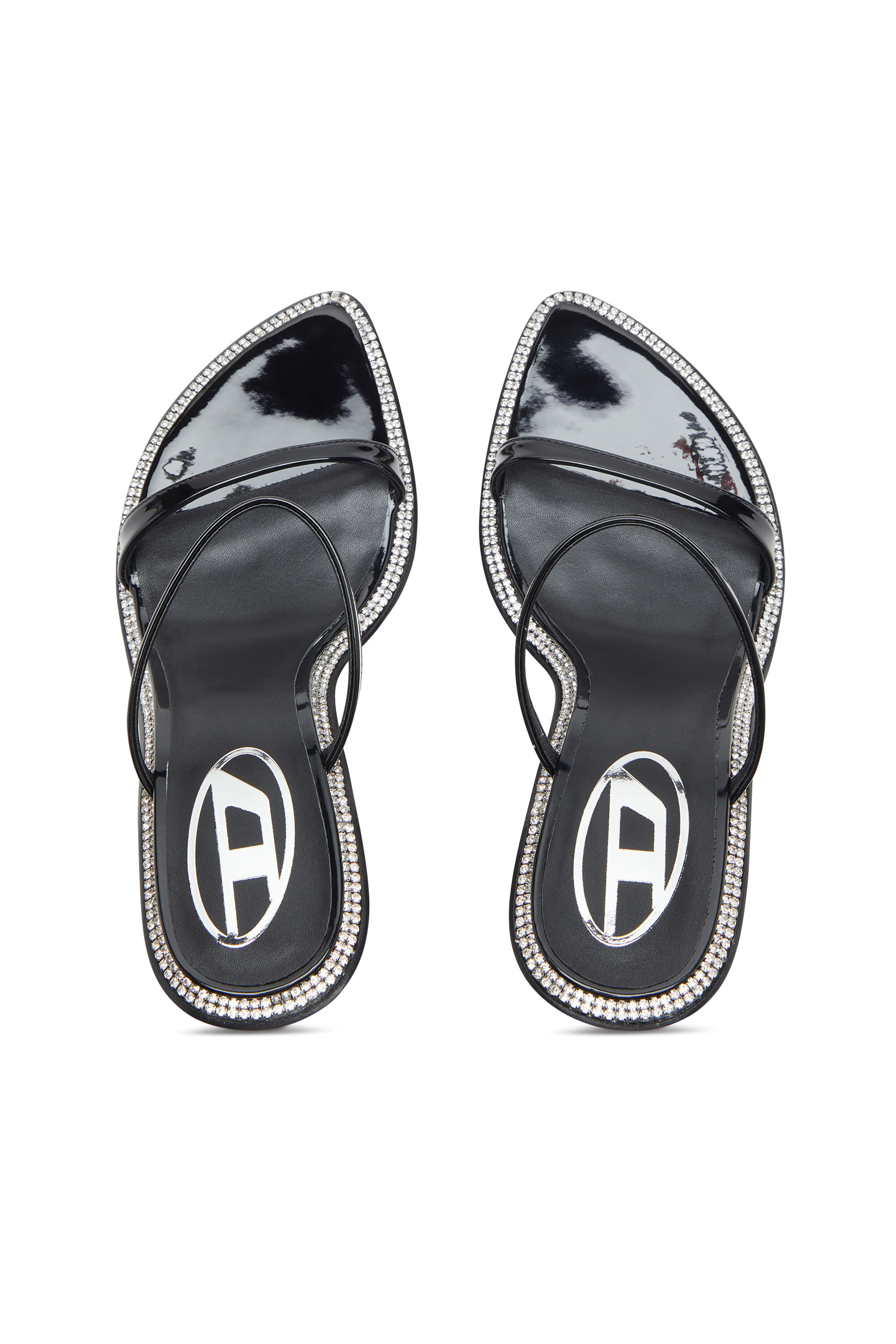 Diesel - D-HAVANNA SDL, D-Havanna-Mule in vernice con cristalli Donna in Nero - 4