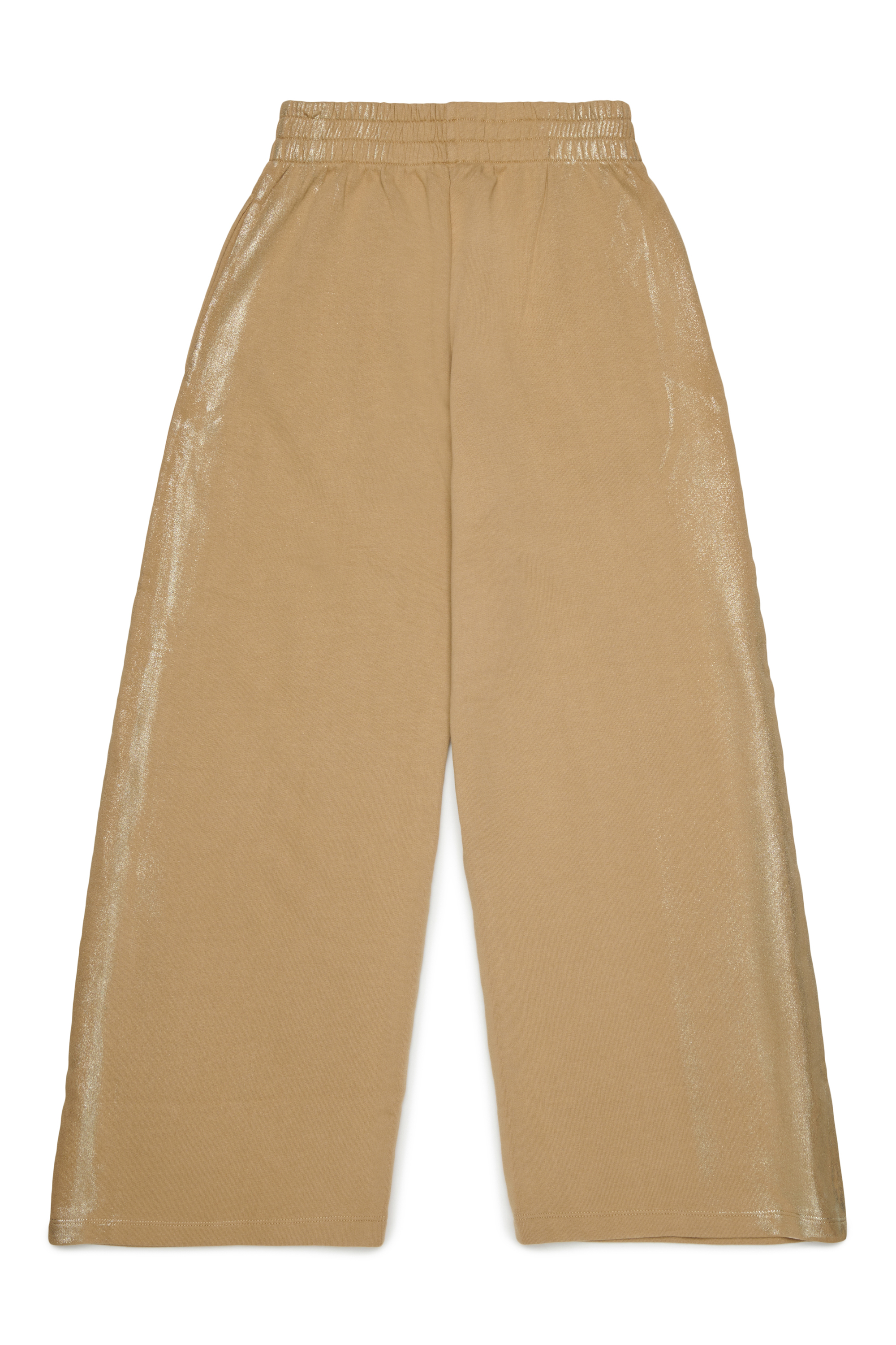 Diesel - PAELIC, Damen Sweatpants mit wide leg und Metallic-Effekt in Braun - 2